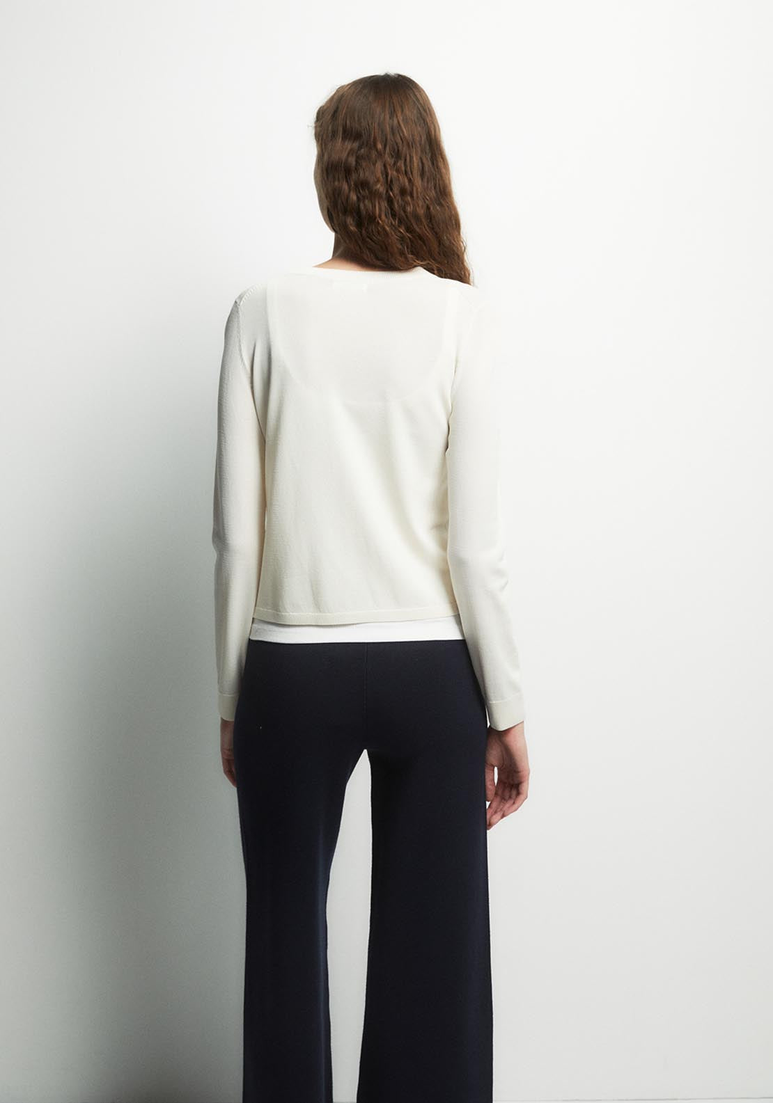 Ruffles Knit Cardigan - White