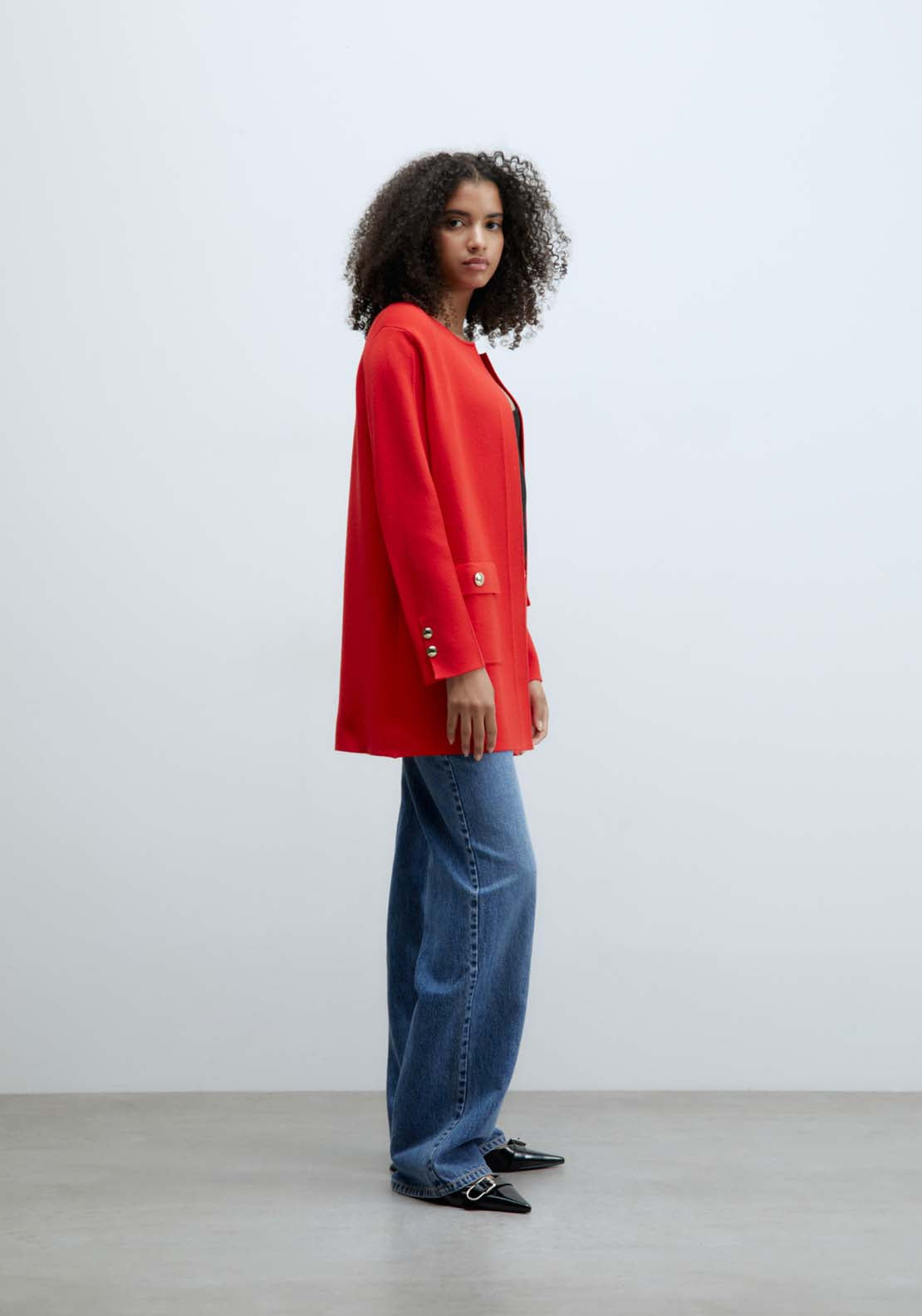 Sfera Patch pockets jacket - Red 3 Shaws Department Stores
