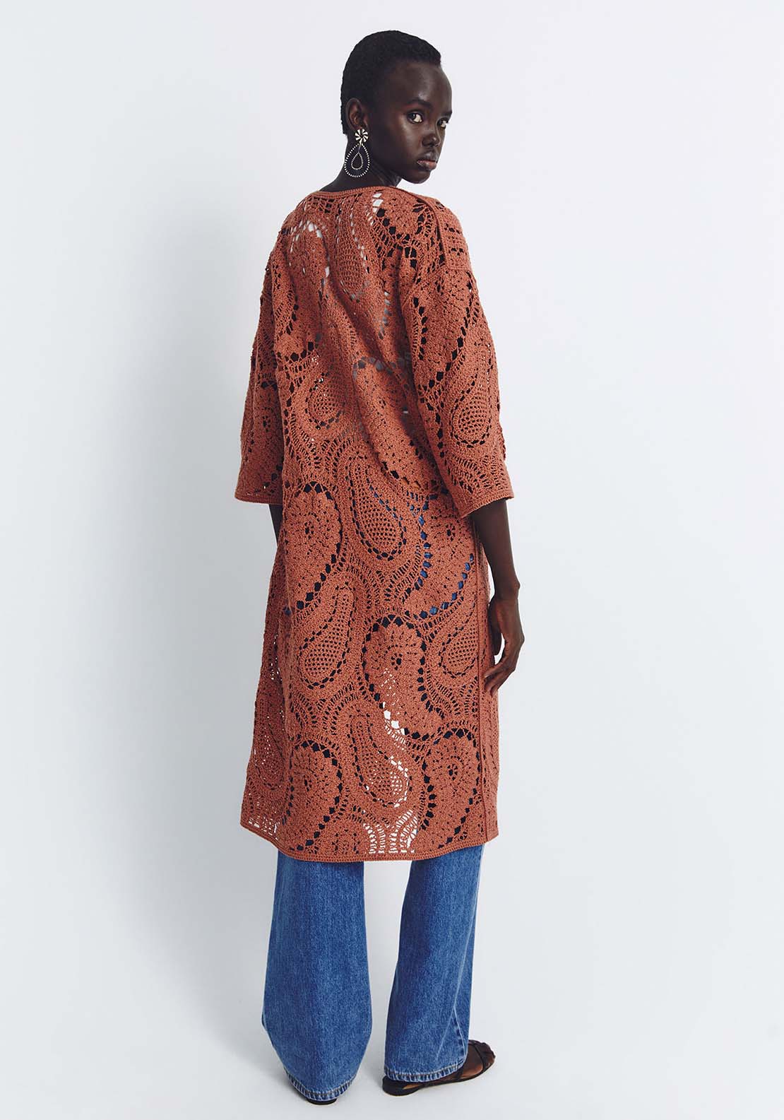 Sfera Premium Embroidered Kimono - Pale Pink 5 Shaws Department Stores