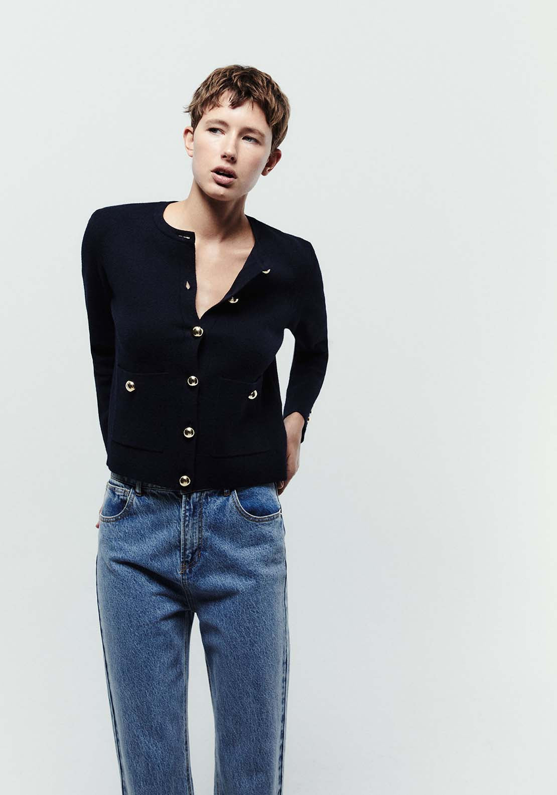 Short Cardigan - Blue