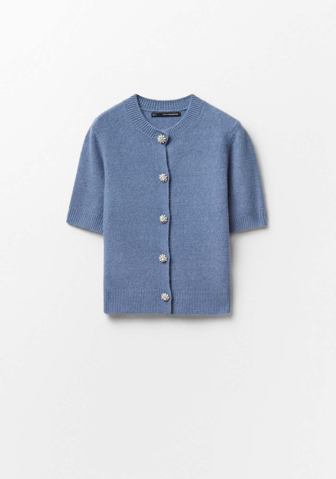 Jacket With Jewel Buttons - Blue