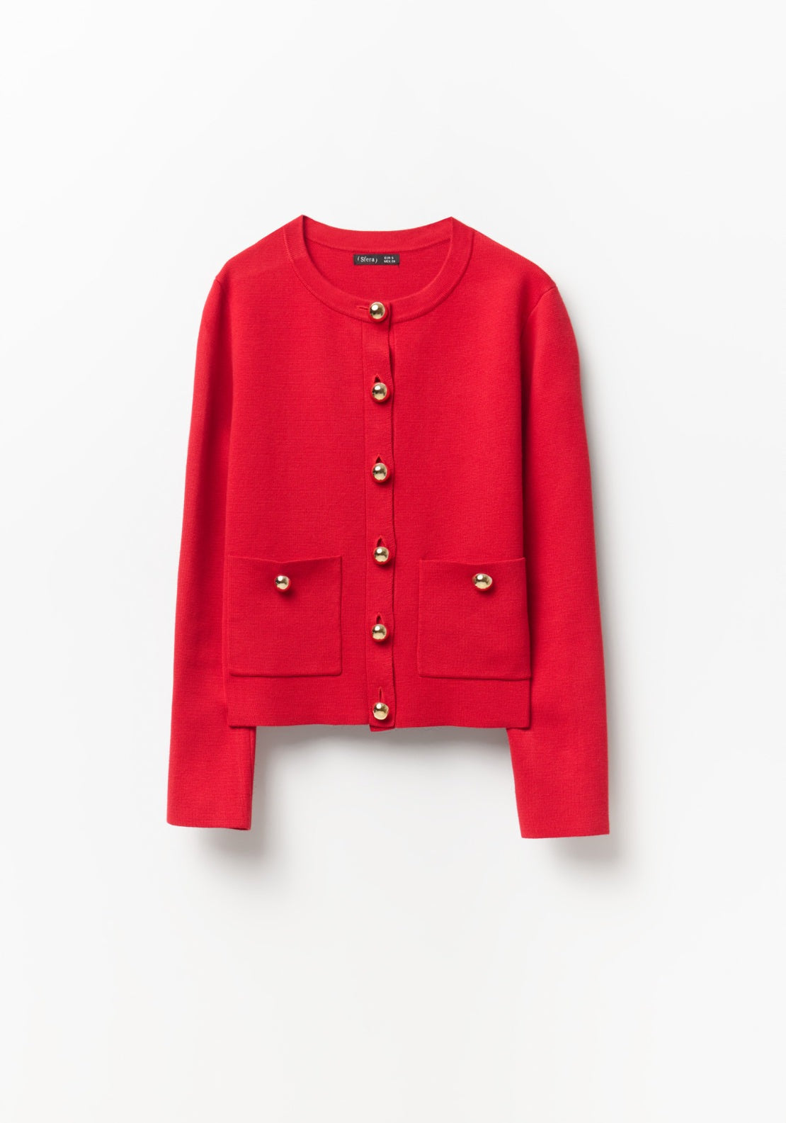 Plain Cardigan - Red