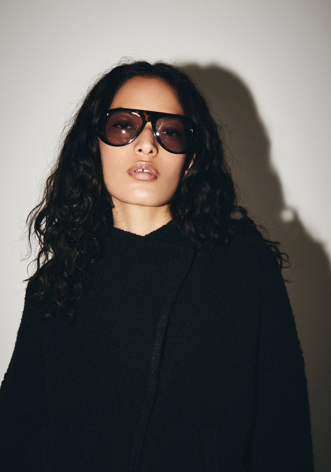Crossover Bouclé Jacket - Black
