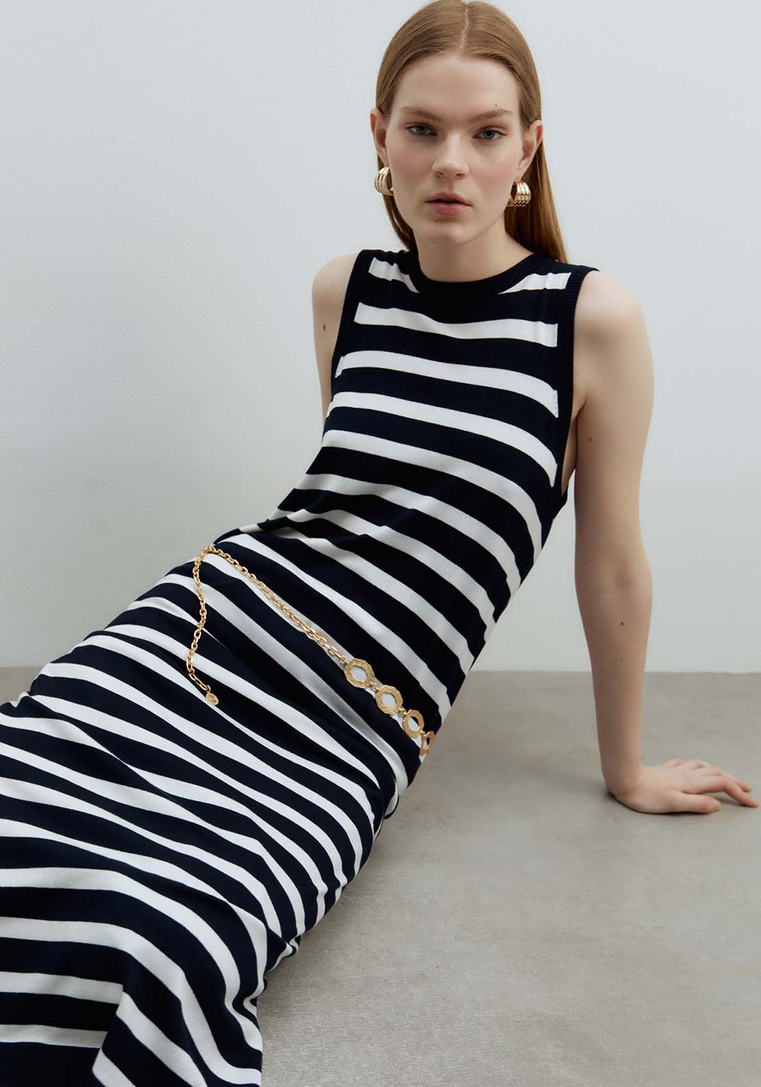 Sfera Midi Dress - Navy 4 Shaws Department Stores