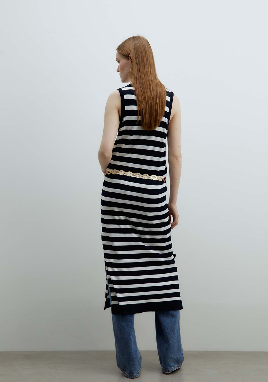 Sfera Midi Dress - Navy 2 Shaws Department Stores