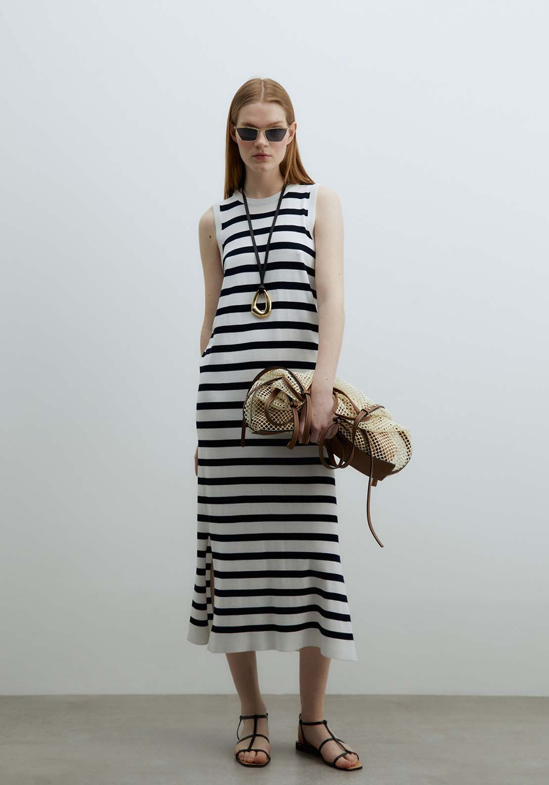 Sfera Midi Dress - White 5 Shaws Department Stores