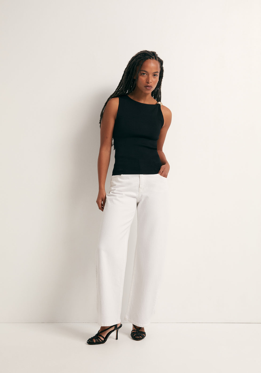 Metallic Hardware Top - Black
