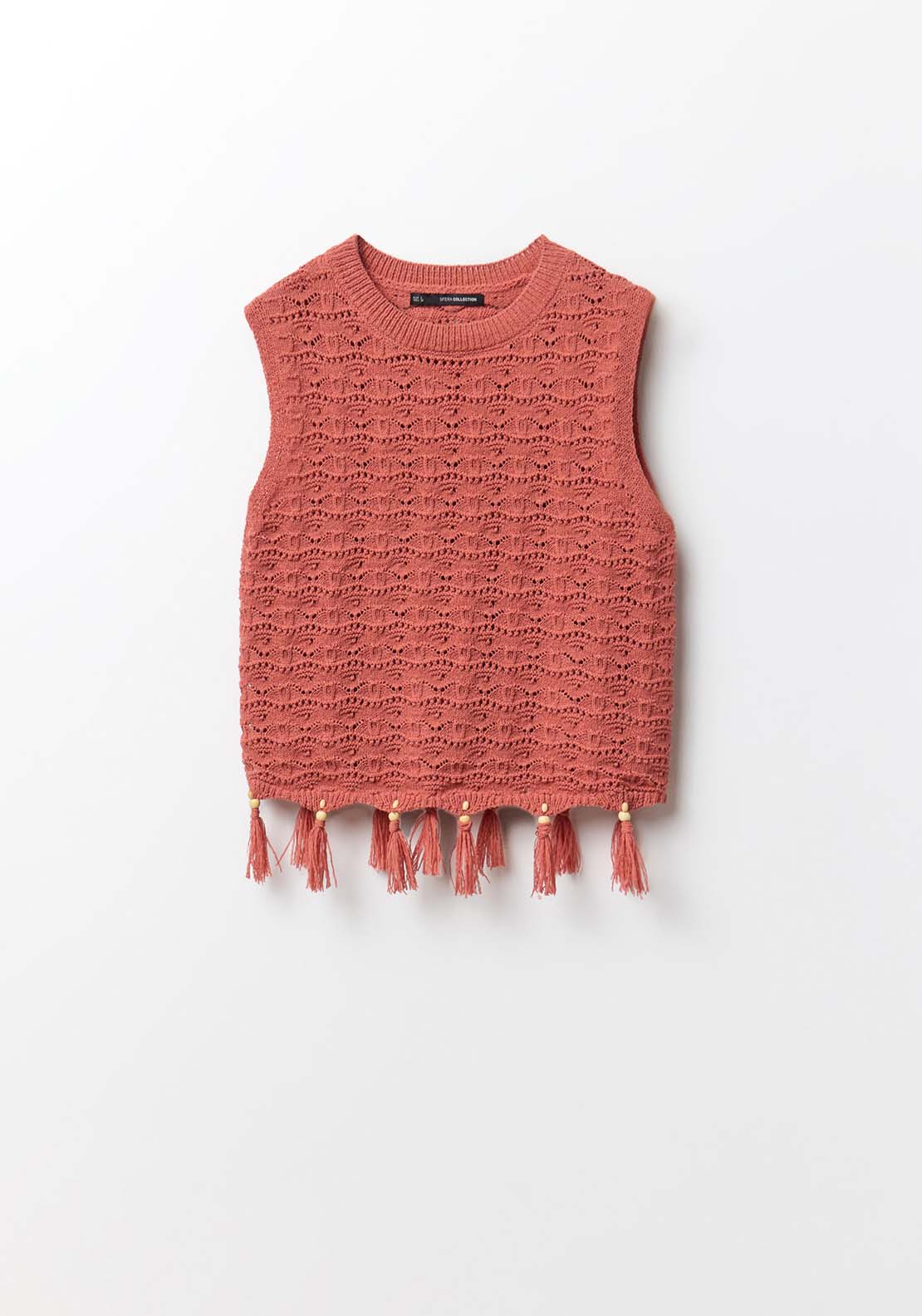 Sfera Tassels Top - Coral 6 Shaws Department Stores