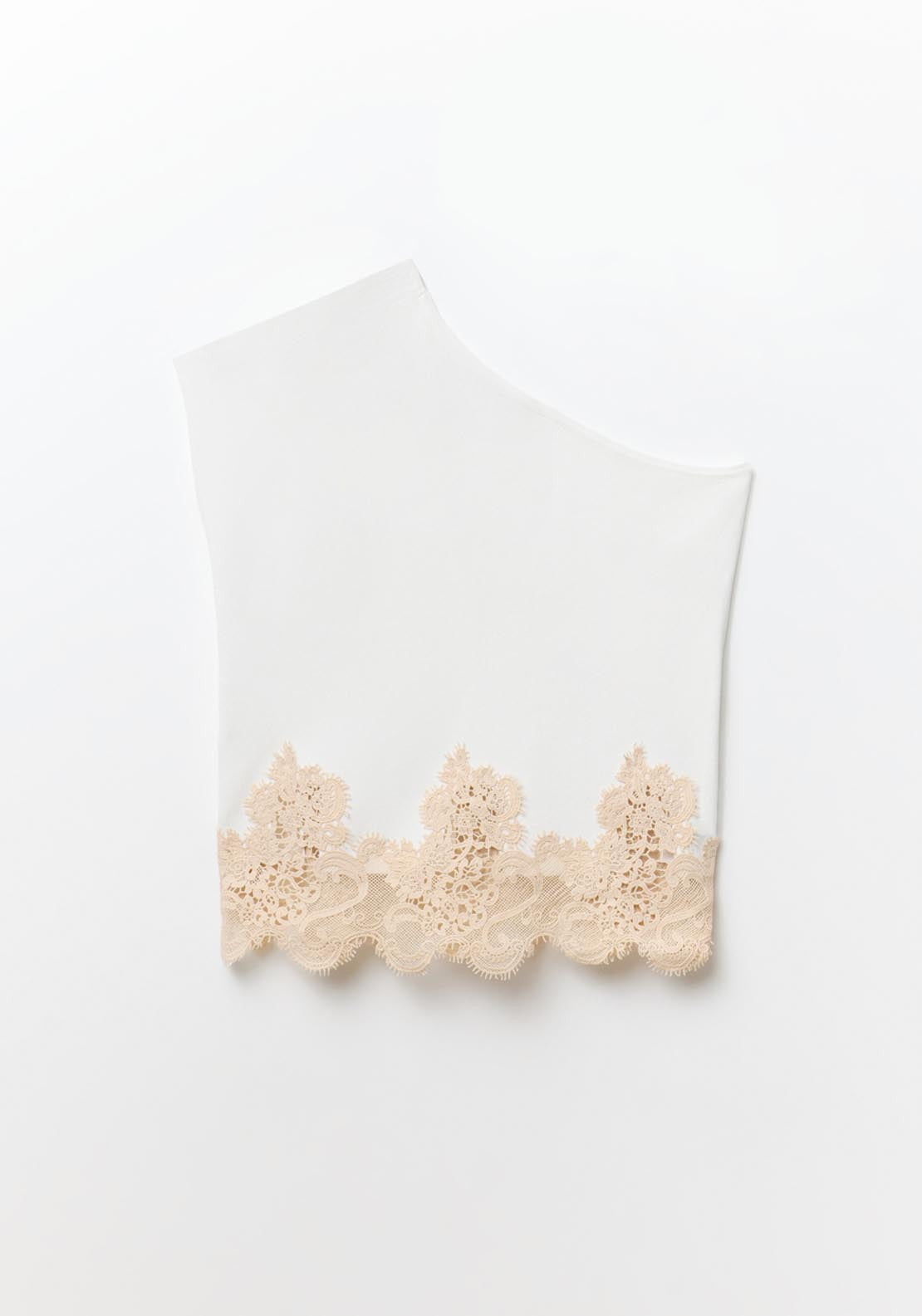 Sfera Sleeveless Top W Lace Detail - Ecru 5 Shaws Department Stores