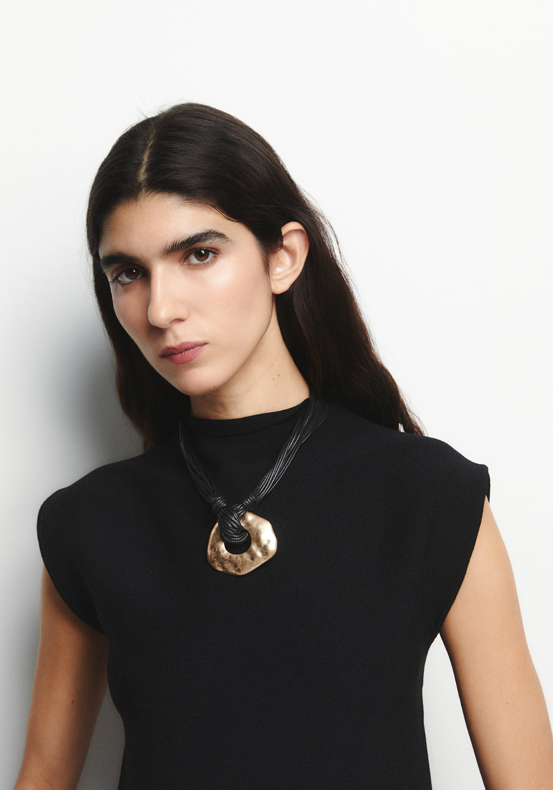Peplum Knit Top - Black