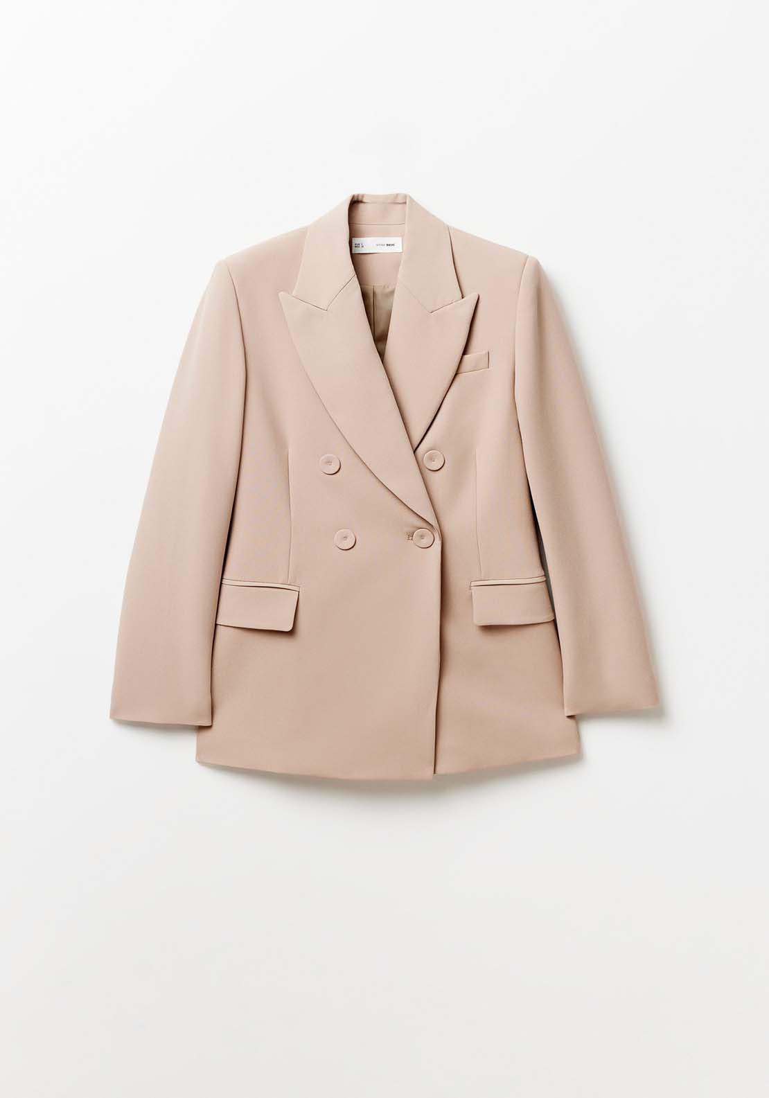 Sfera Button double-breasted blazer - Camel 6 Shaws Department Stores