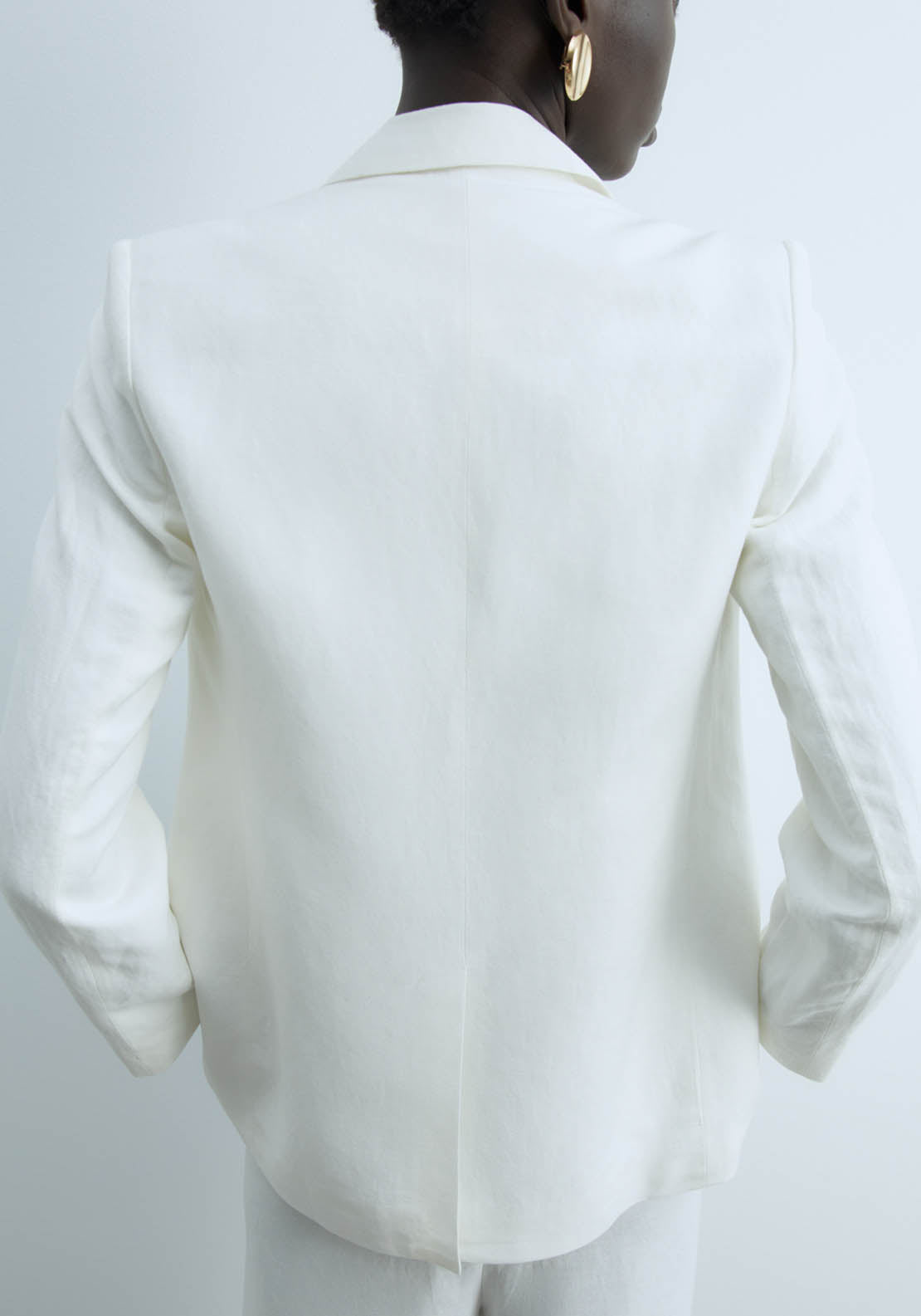Sfera Linen Jacket - White 5 Shaws Department Stores