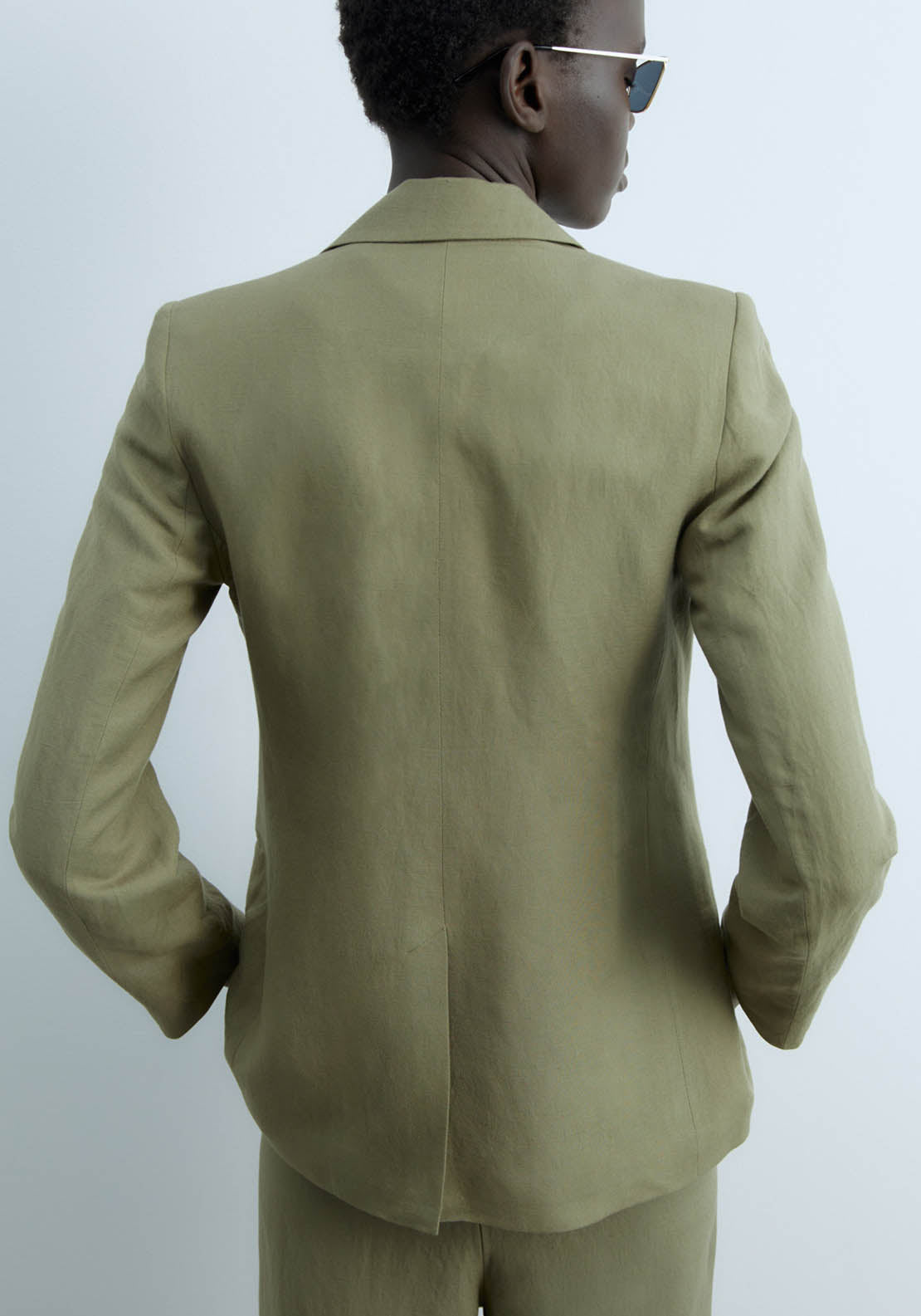 Sfera Linen Jacket - Khaki 5 Shaws Department Stores