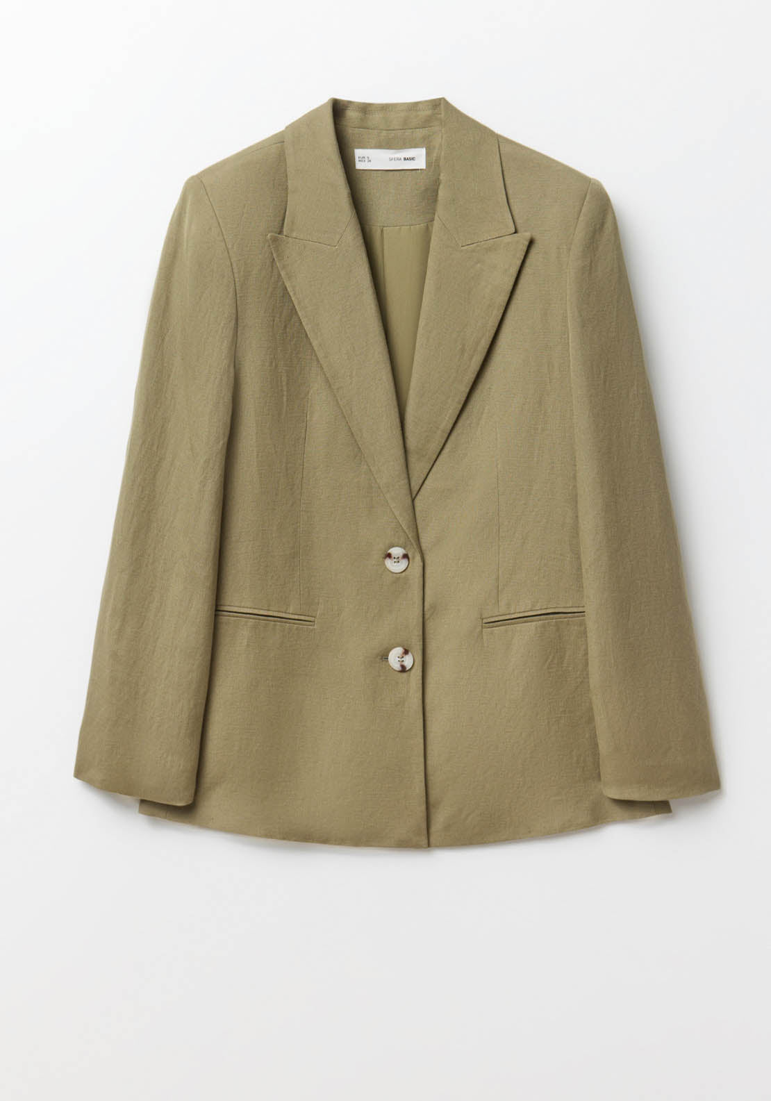 Sfera Linen Jacket - Khaki 6 Shaws Department Stores