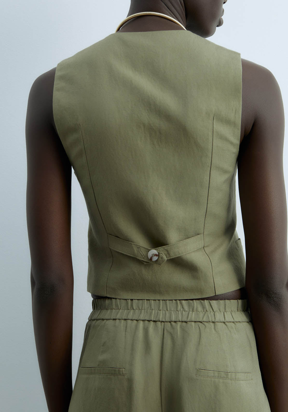 Sfera Plain Knit Top - Khaki 5 Shaws Department Stores