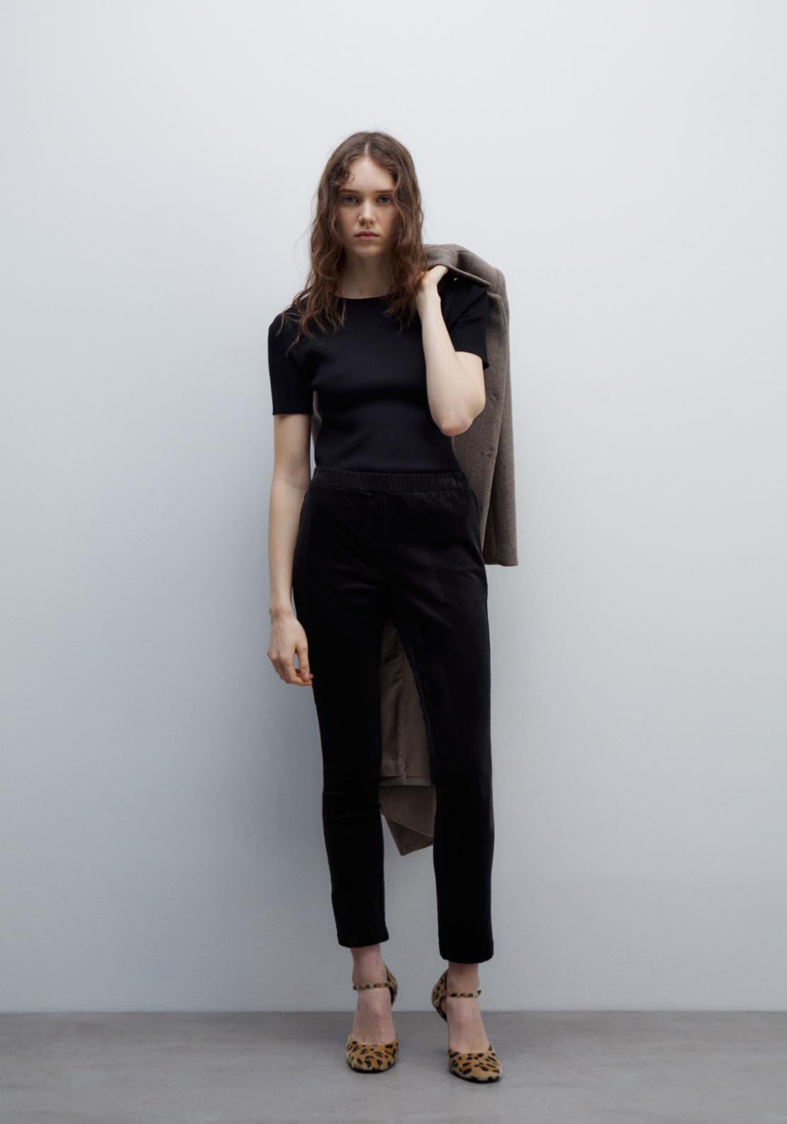 Sfera Micro-corduroy leggings - Black 2 Shaws Department Stores