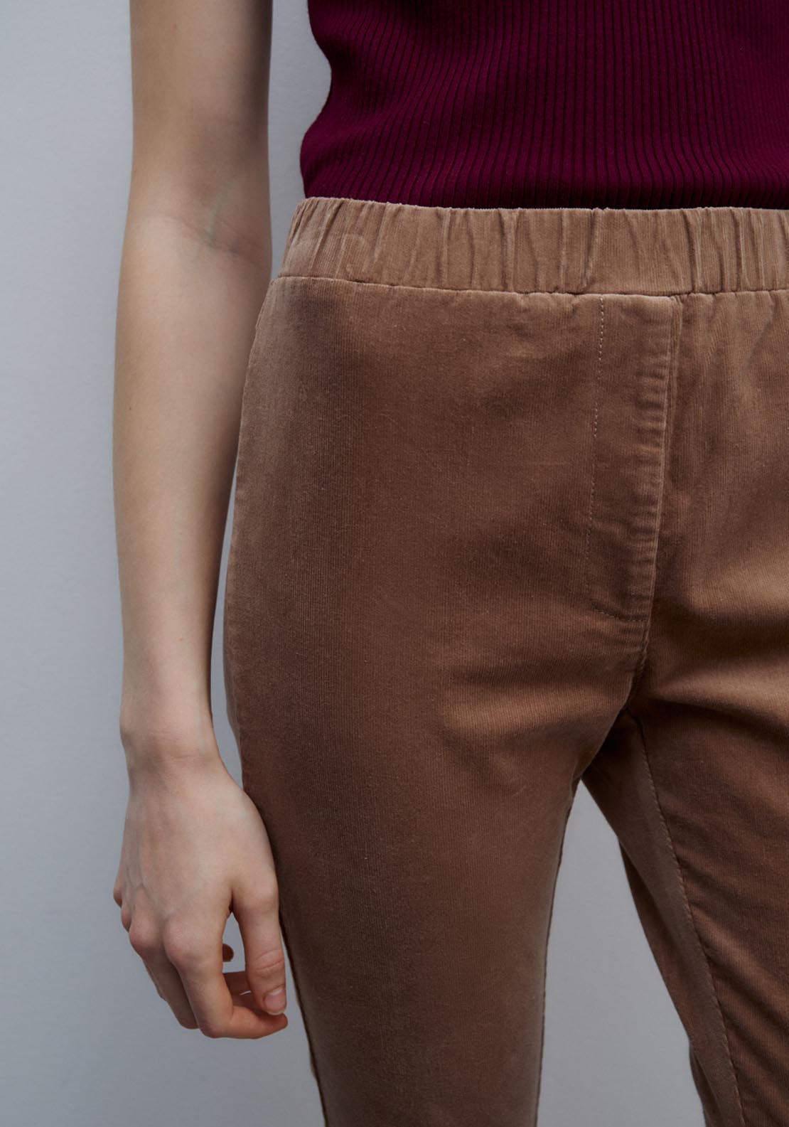 Sfera Micro-corduroy leggings - Camel 2 Shaws Department Stores