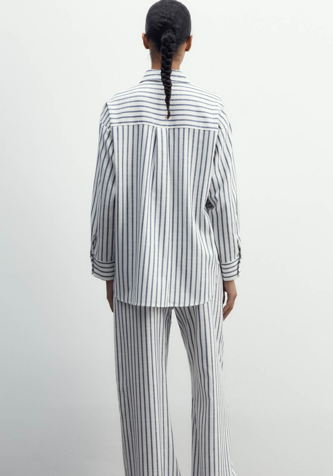 Sfera Striped Trousers - Navy 5 Shaws Department Stores