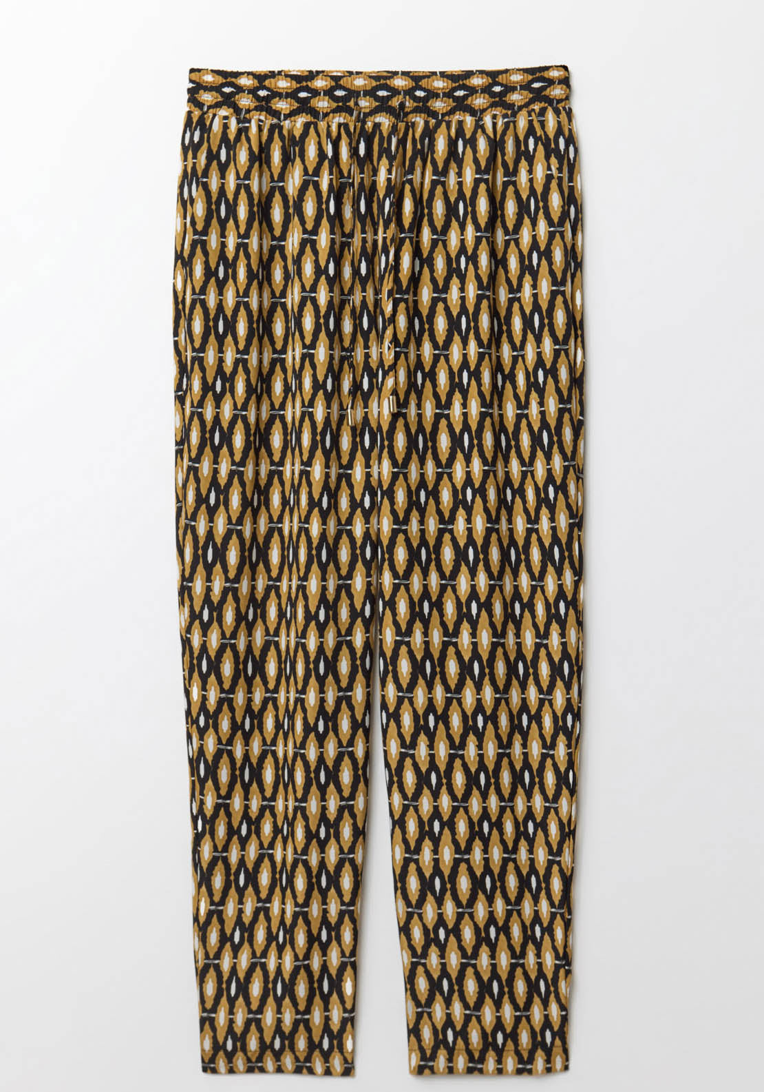 Sfera Printed Loose-Fit Trousers - Brown 6 Shaws Department Stores
