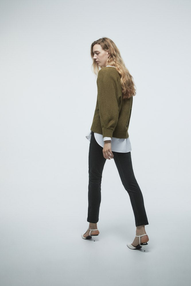 Micro Corduroy Leggings - Green