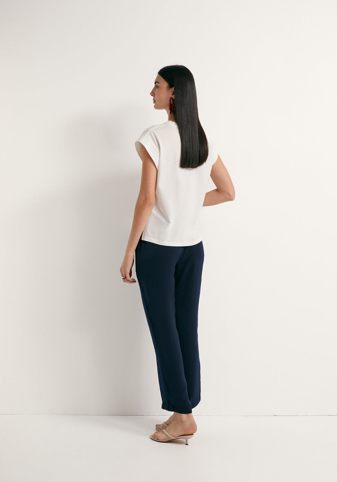 Elastic Loose Fit Trousers - Blue