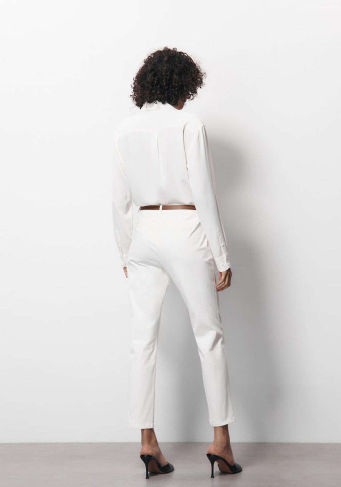 Sfera Belted chinos - White 4 Shaws Department Stores