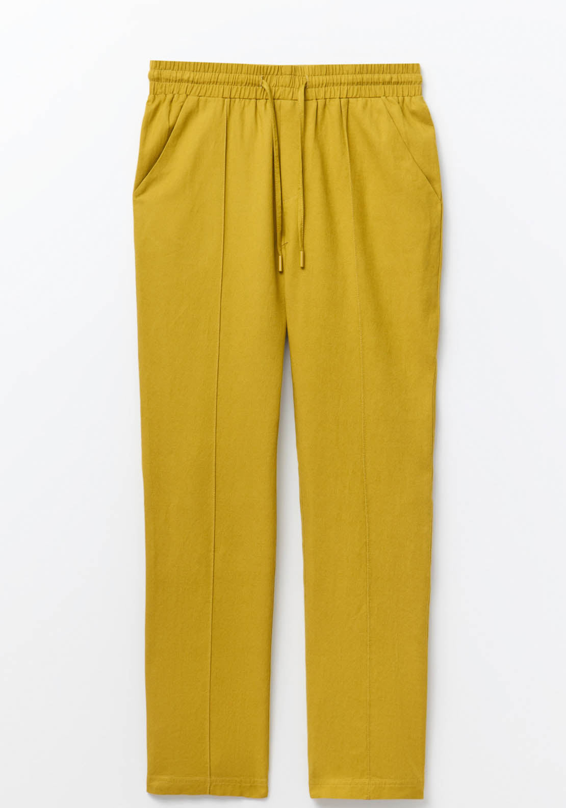 Sfera Loose-Fit Linen Trousers - Olive 6 Shaws Department Stores