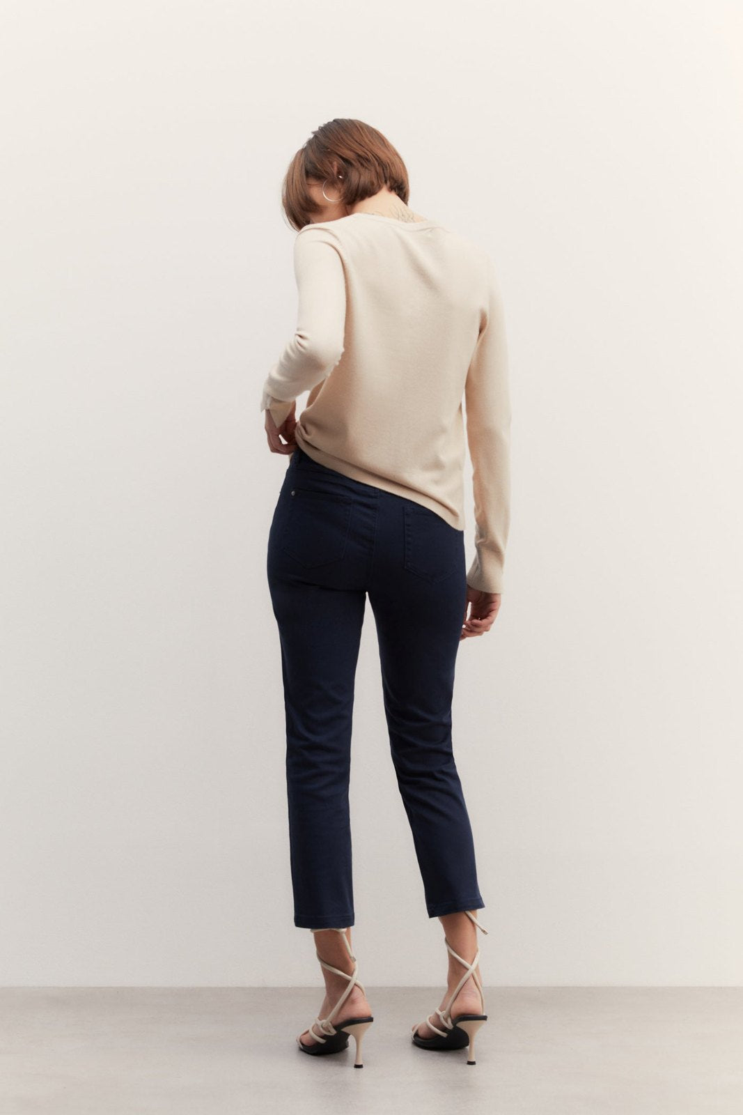 Sfera Twill capri trousers - Navy 5 Shaws Department Stores