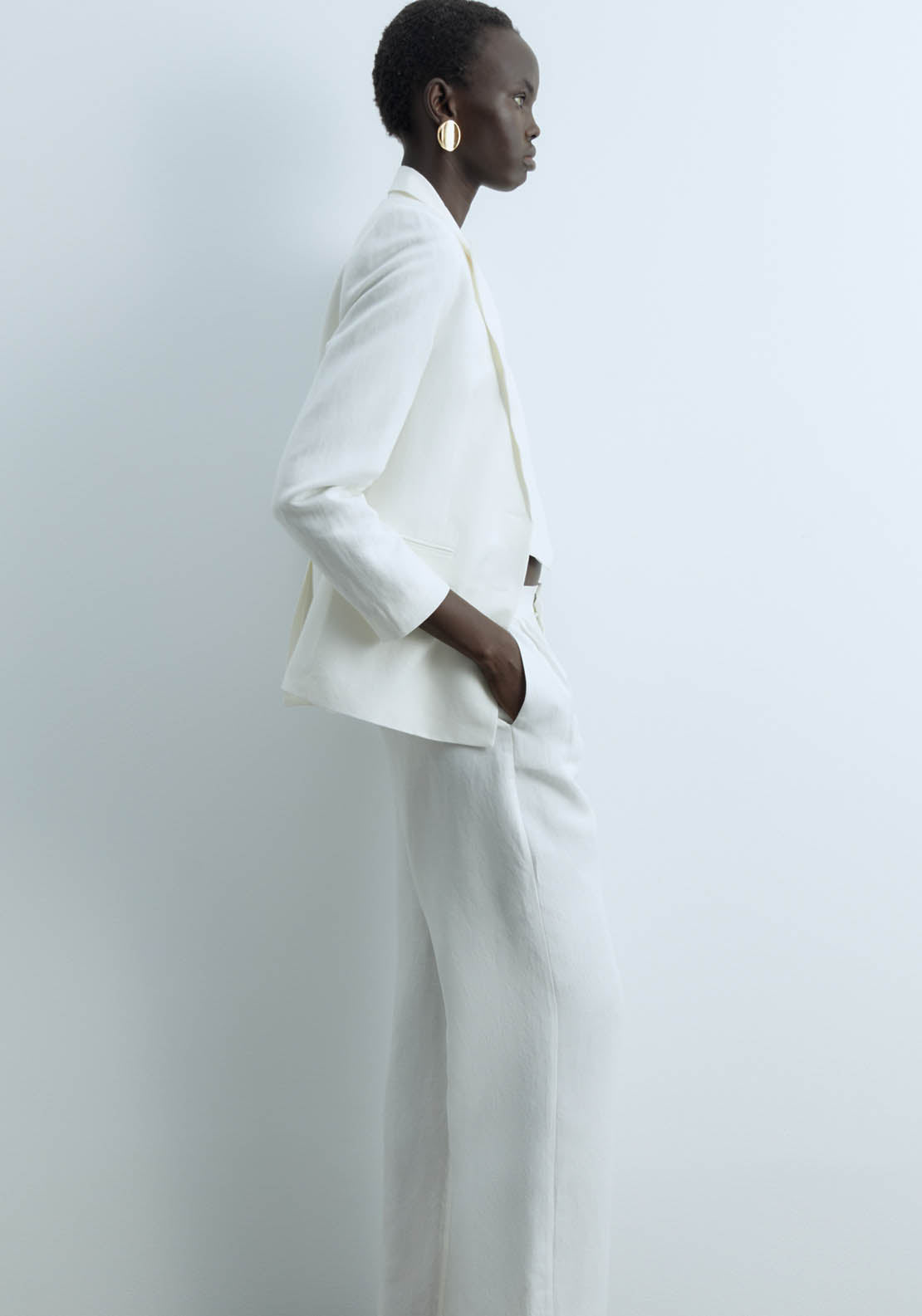 Sfera Formal Linen Trousers - White 4 Shaws Department Stores