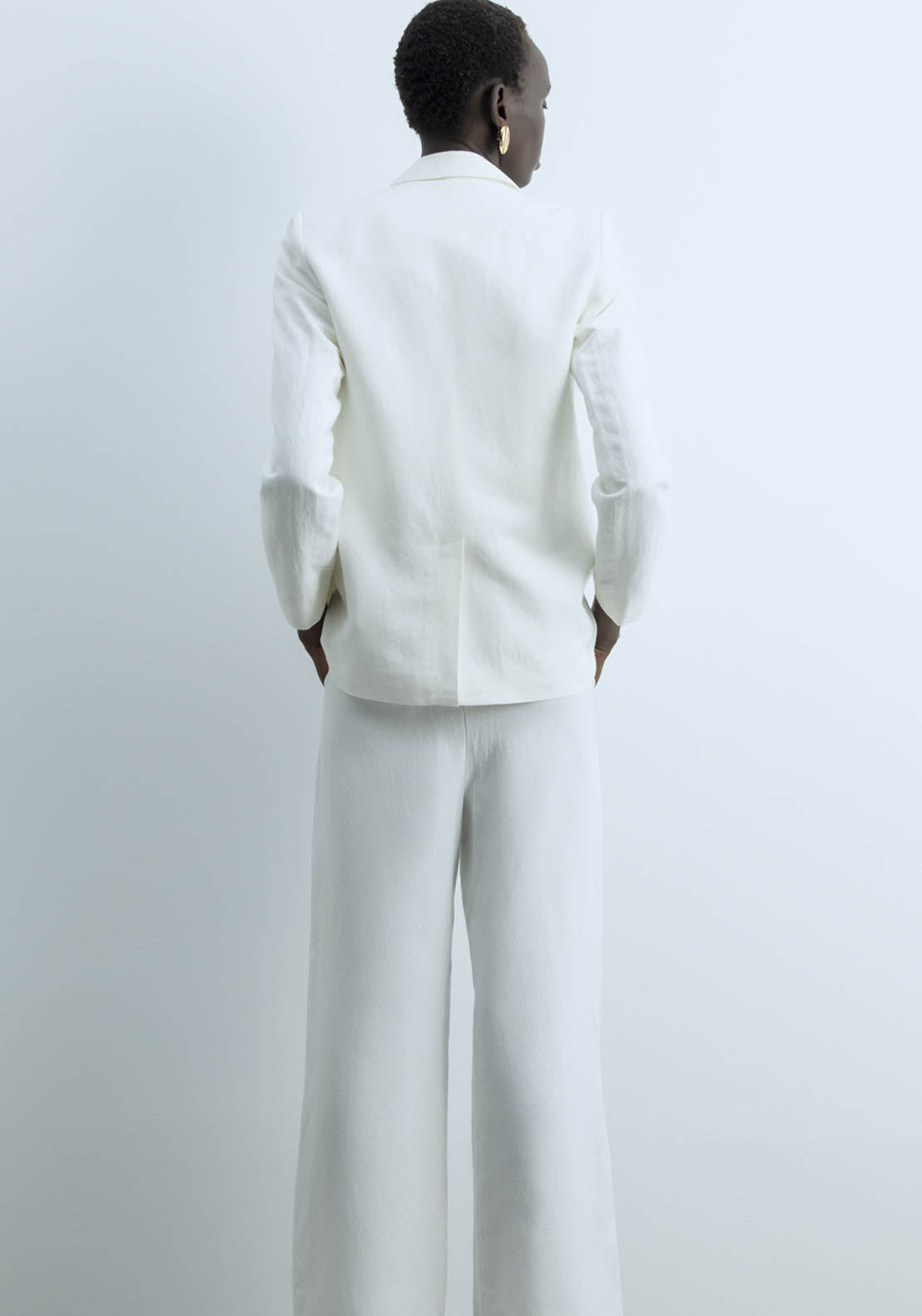Sfera Formal Linen Trousers - White 5 Shaws Department Stores