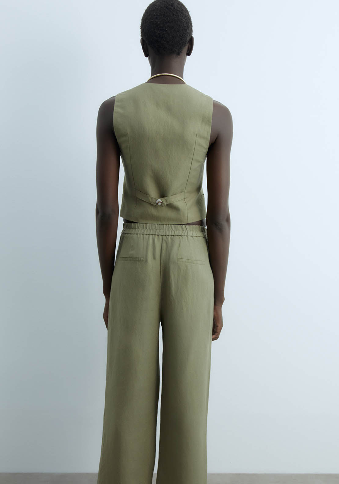 Sfera Formal Linen Trousers - Khaki 6 Shaws Department Stores