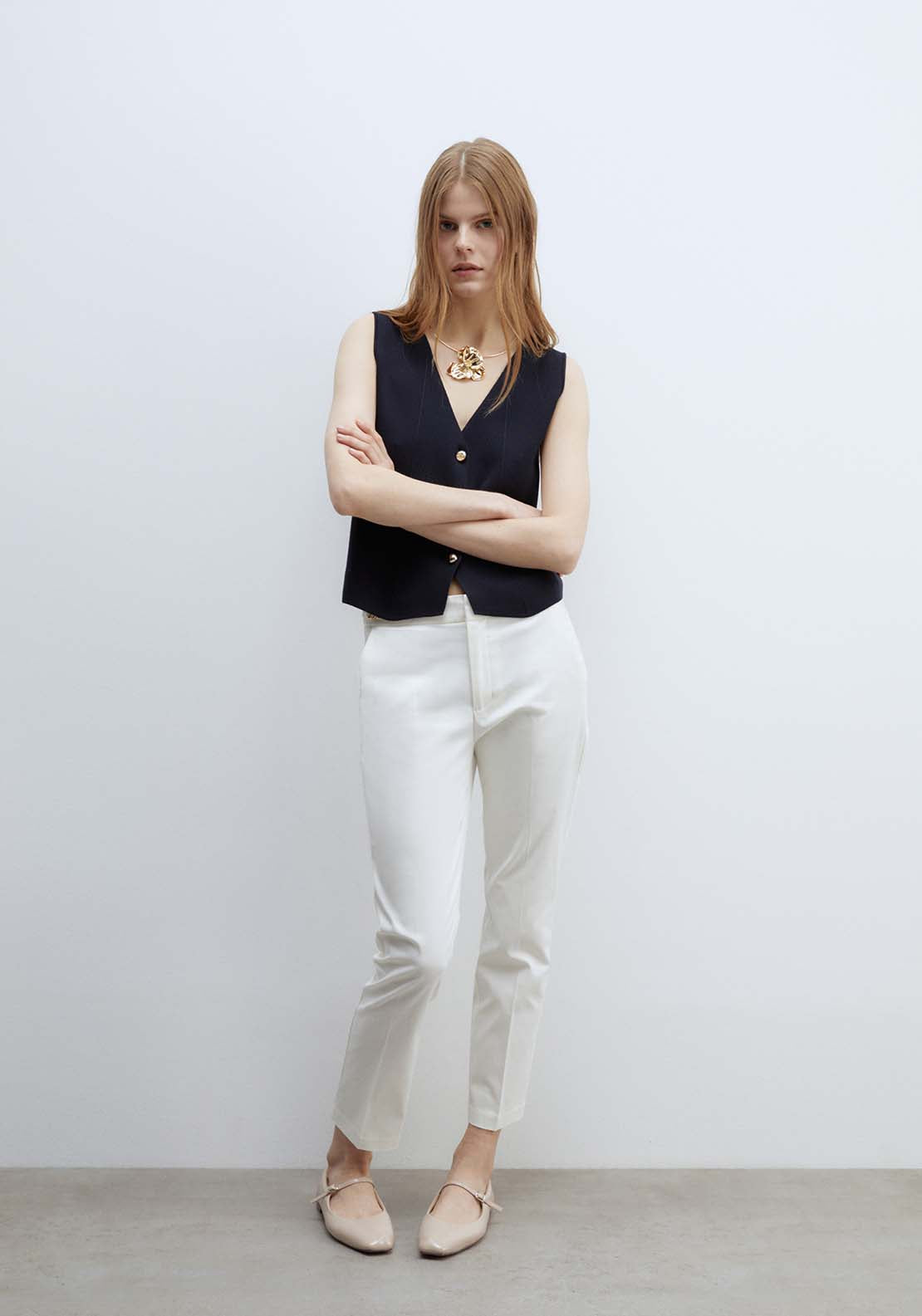 Sfera Capri trousers - White 2 Shaws Department Stores