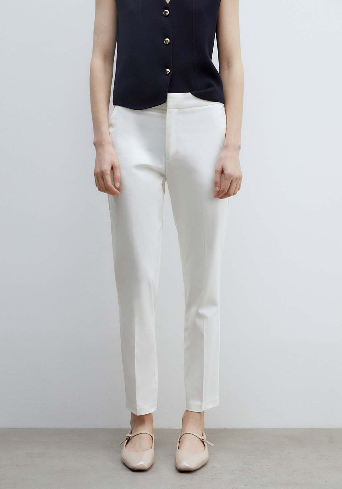 Sfera Capri trousers - White 1 Shaws Department Stores