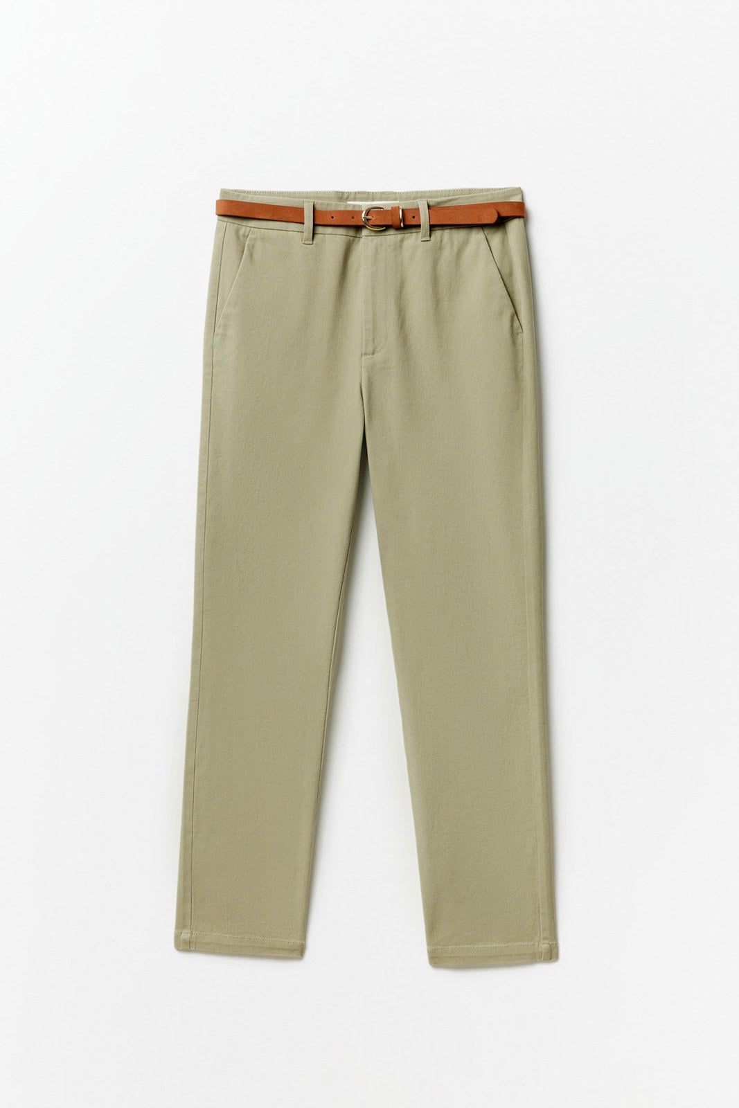 Sfera Belted chino trousers - Khaki 7 Shaws Department Stores