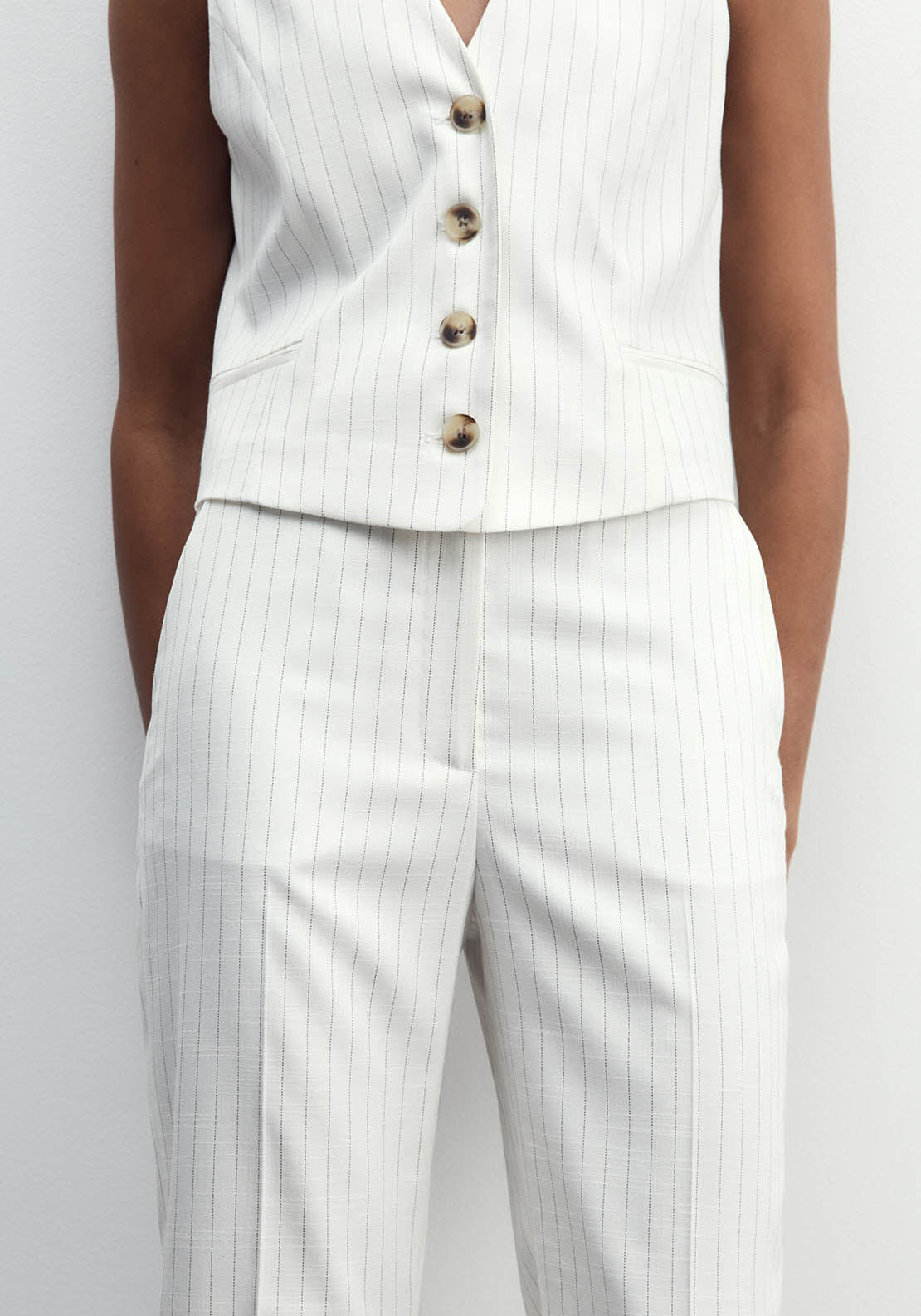 Sfera Stripes Suit Trousers - Black 4 Shaws Department Stores