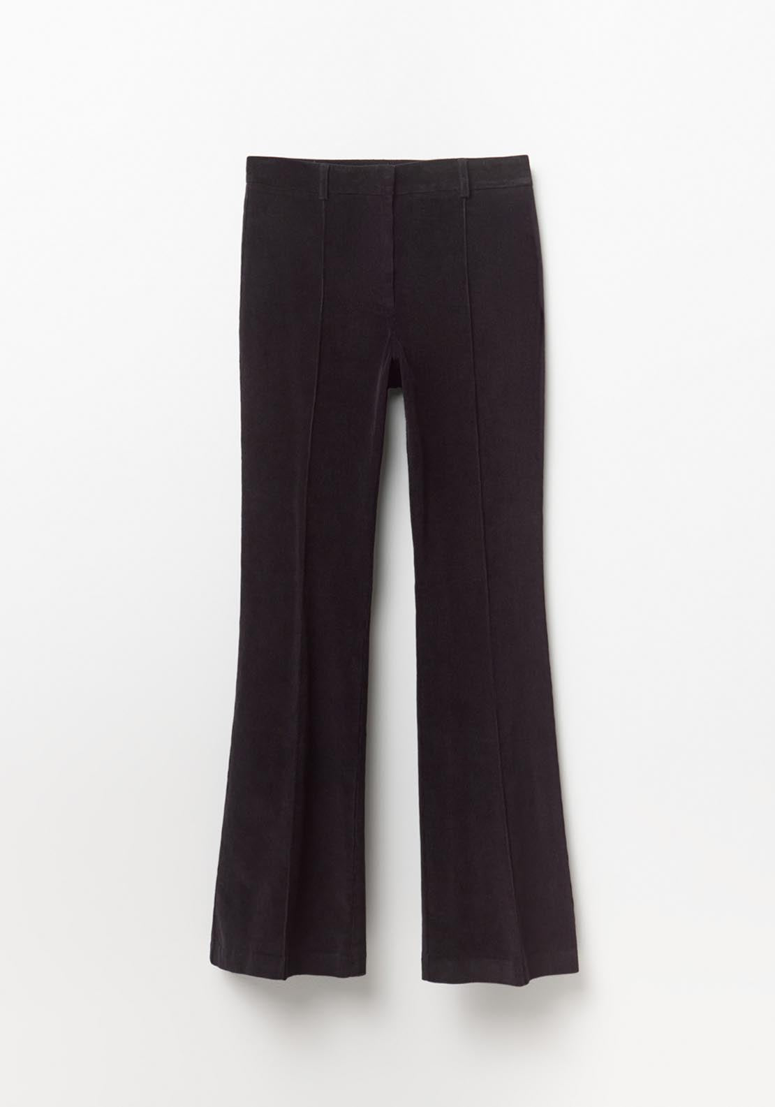 Sfera Flared Micro Corduroy Trousers - Black 6 Shaws Department Stores