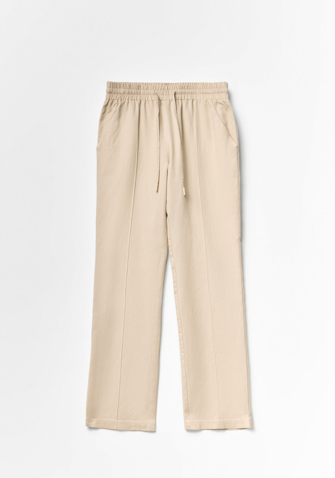 Loose-Fit Linen Trousers - Stone