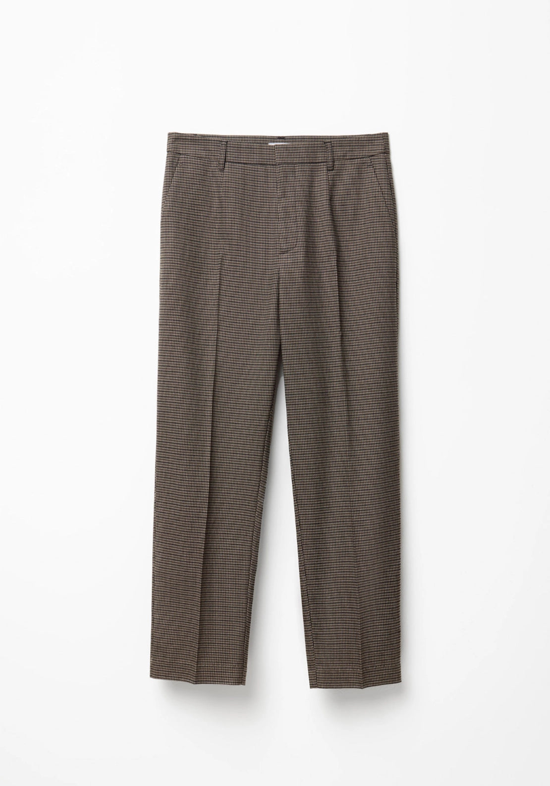 Straight Print Trousers - Brown