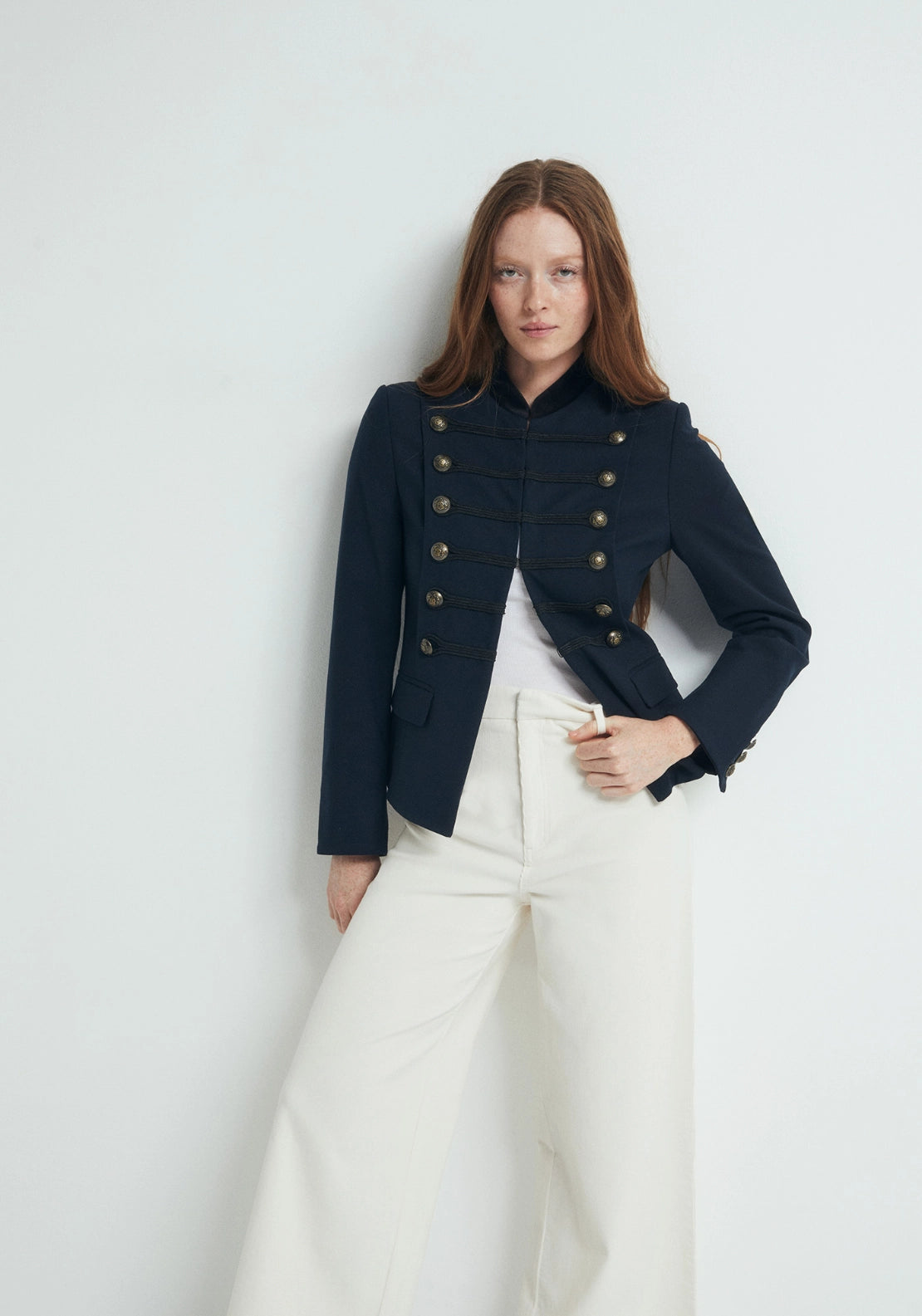 Corduroy Wide Leg Culottes - Off-white
