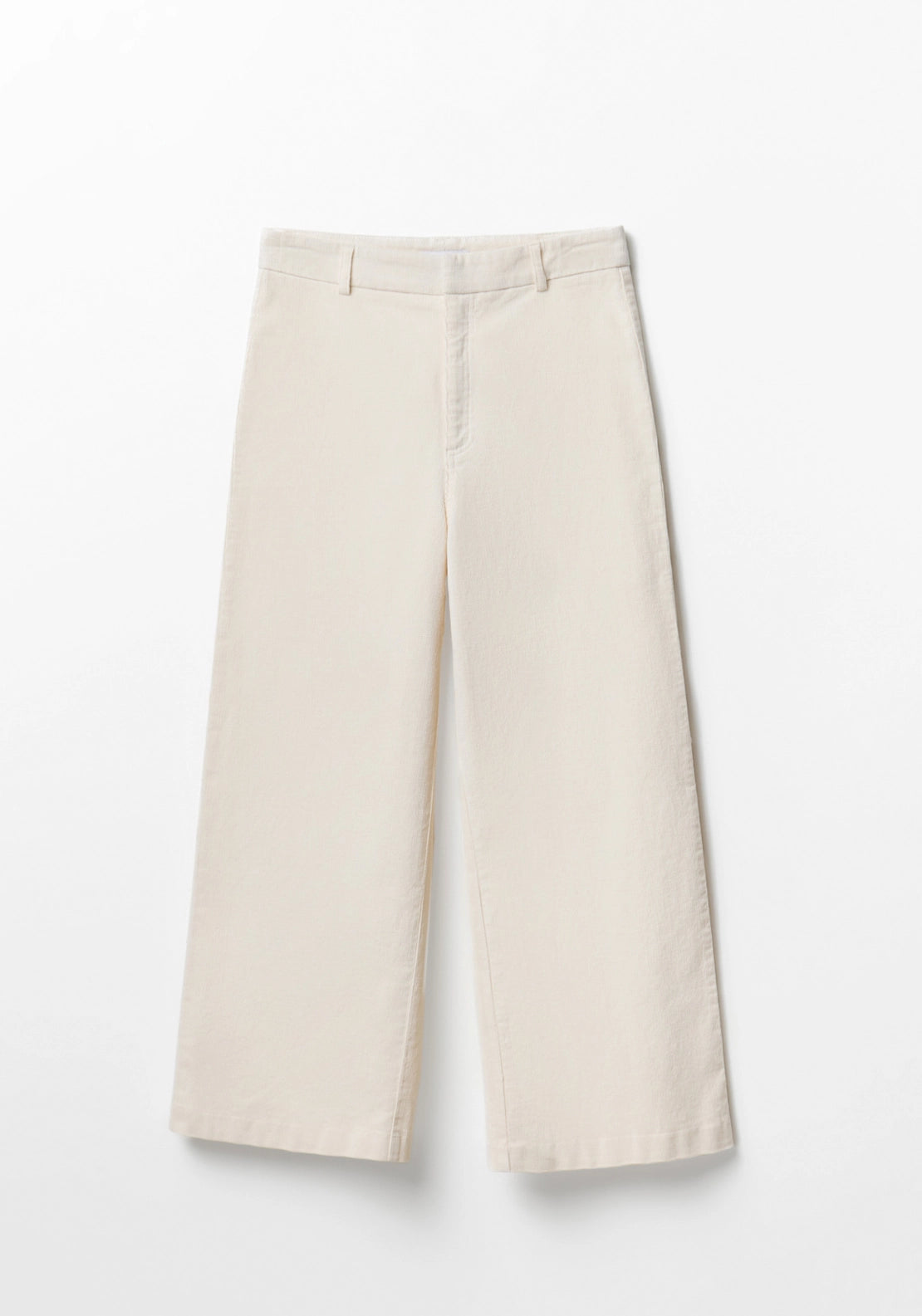 Corduroy Wide Leg Culottes - Off-white