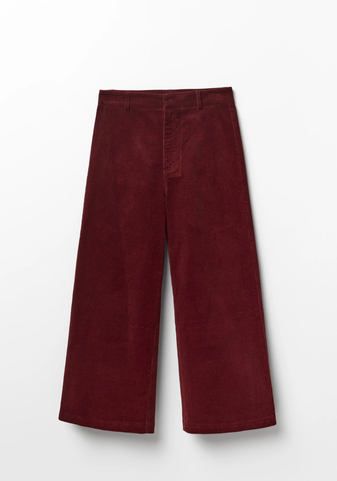 Corduroy Wide Leg Culottes - Terracotta