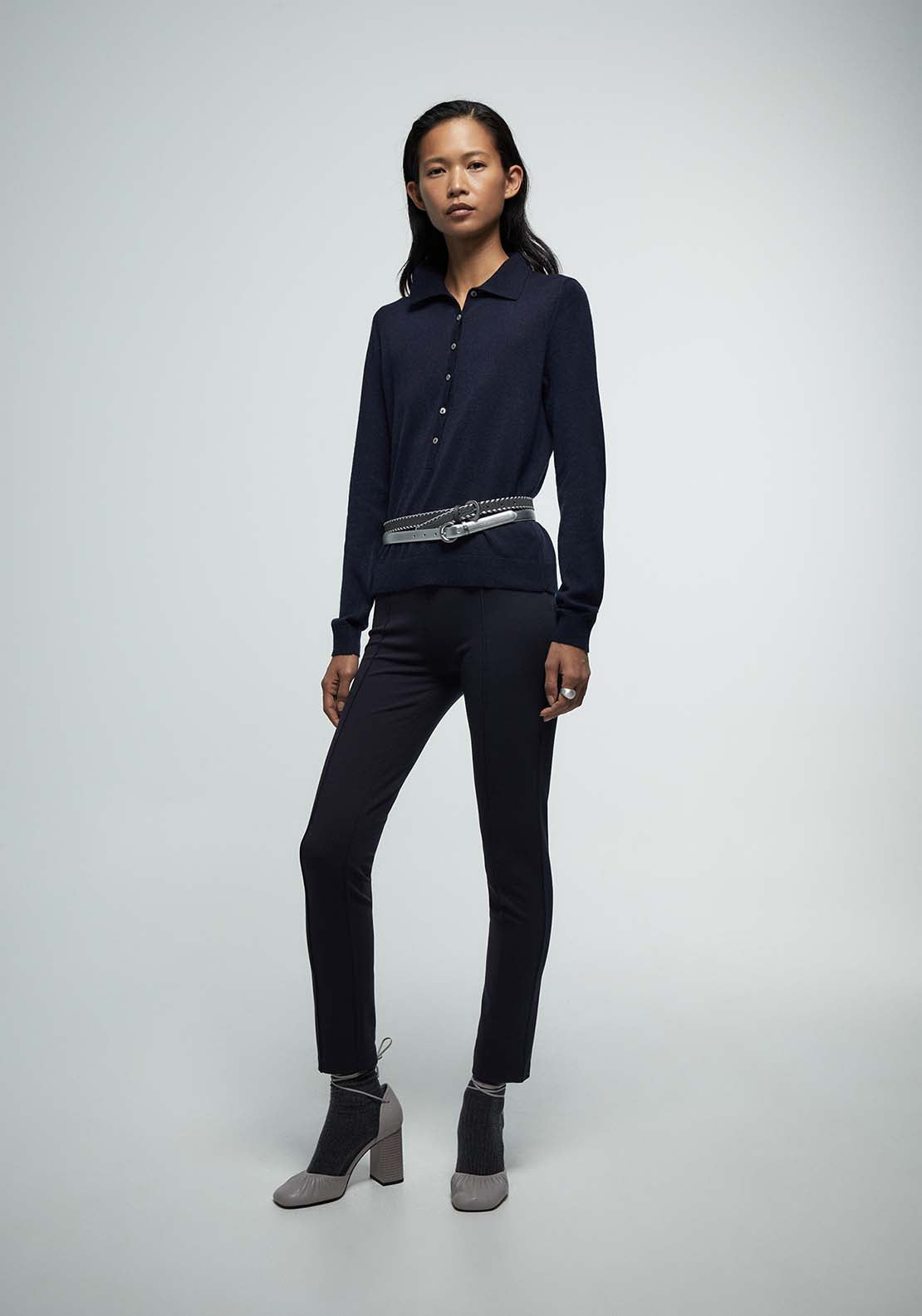 Knit Leggings - Blue