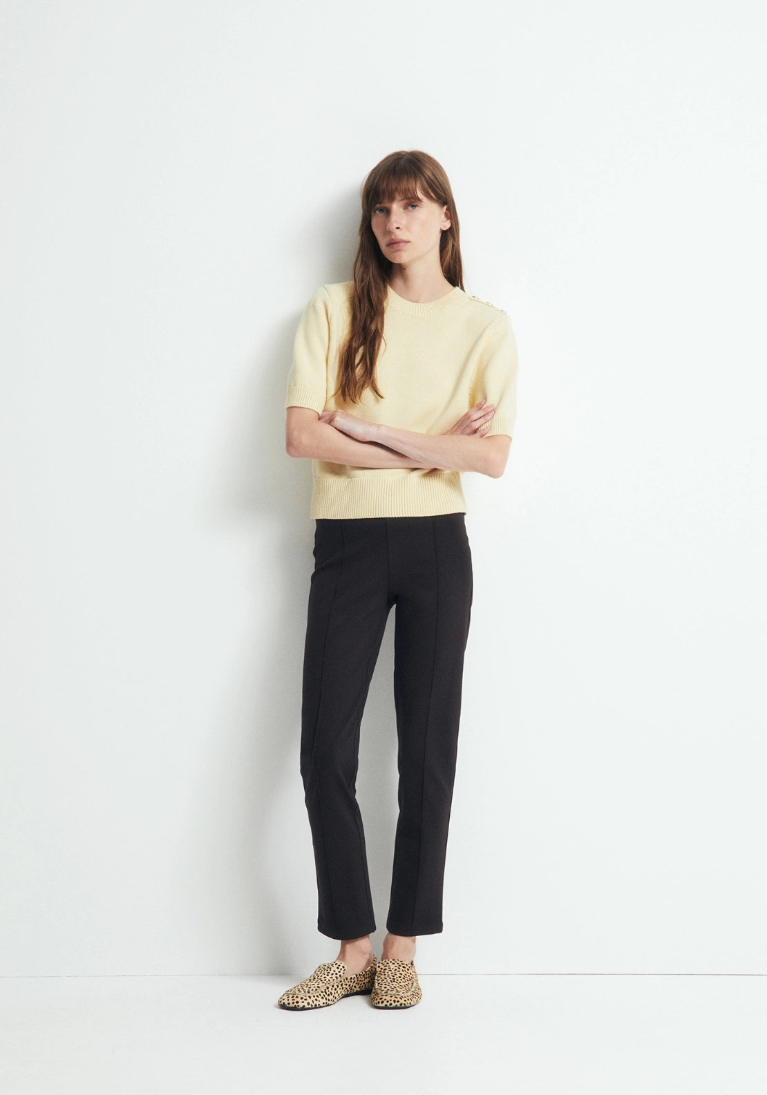 Straight Ponte Leggings - Black