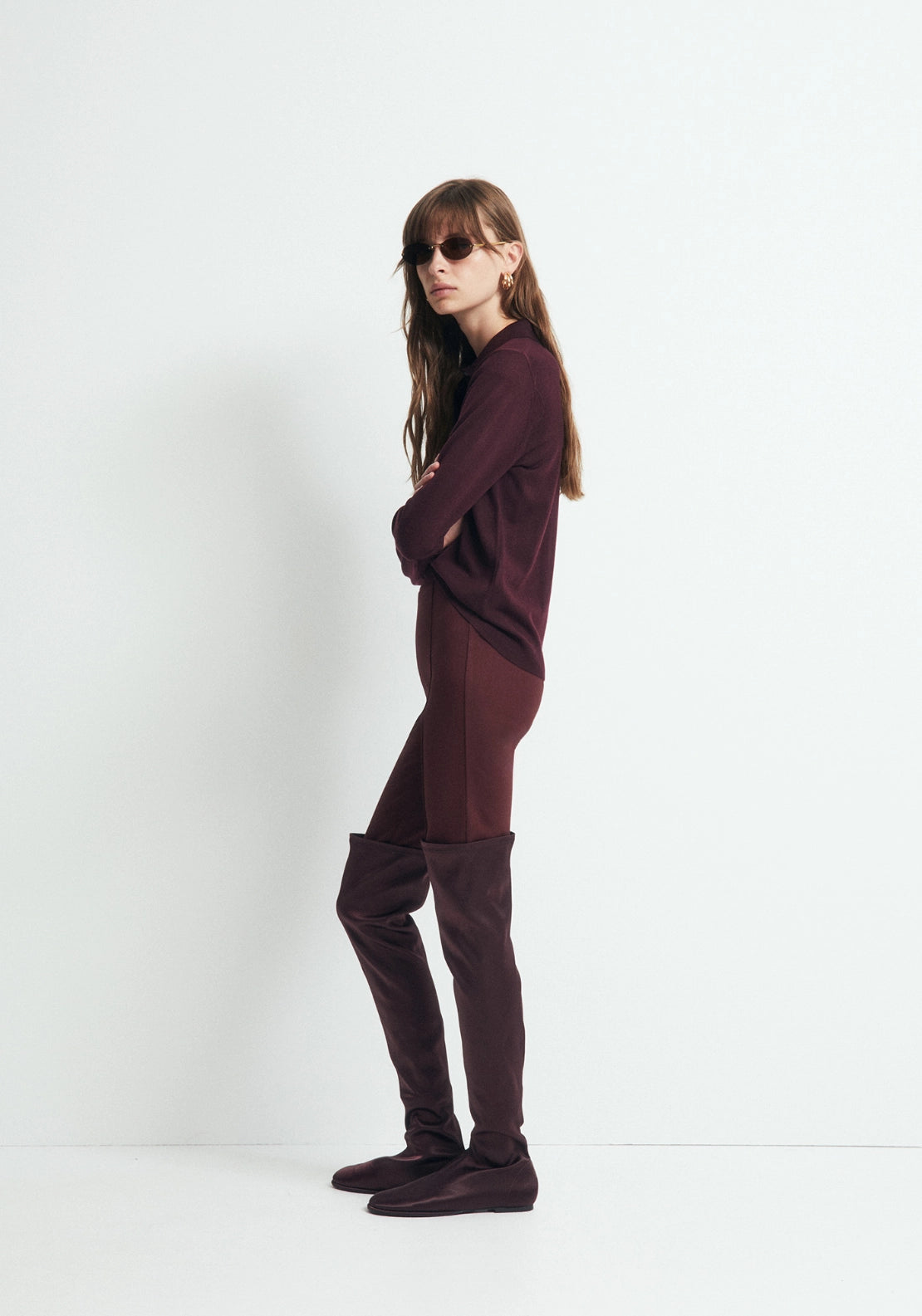 Straight Ponte Leggings - Red