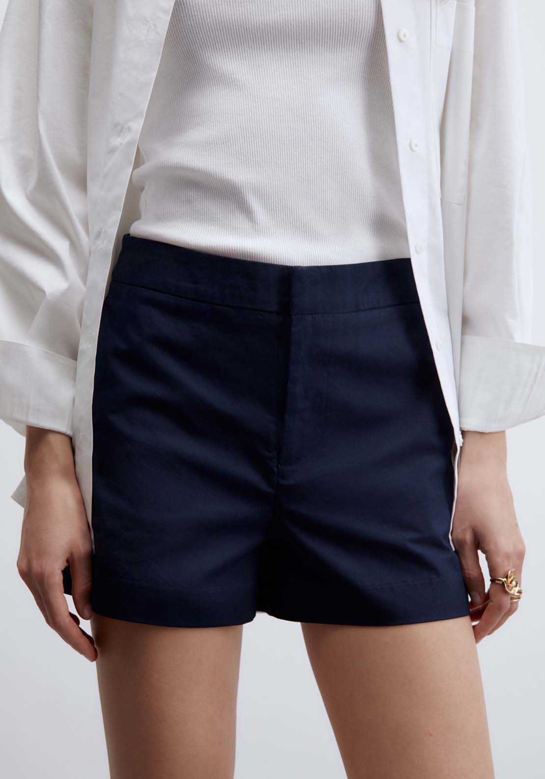 Plain Basic Shorts - Blue