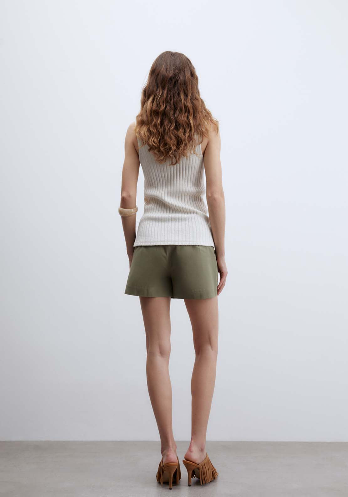 Plain Basic Shorts - Beige