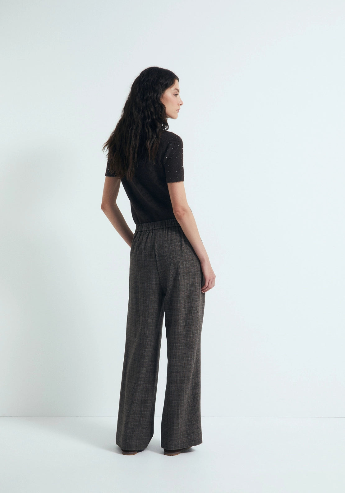 Pleated Elasticated Trousers - Green