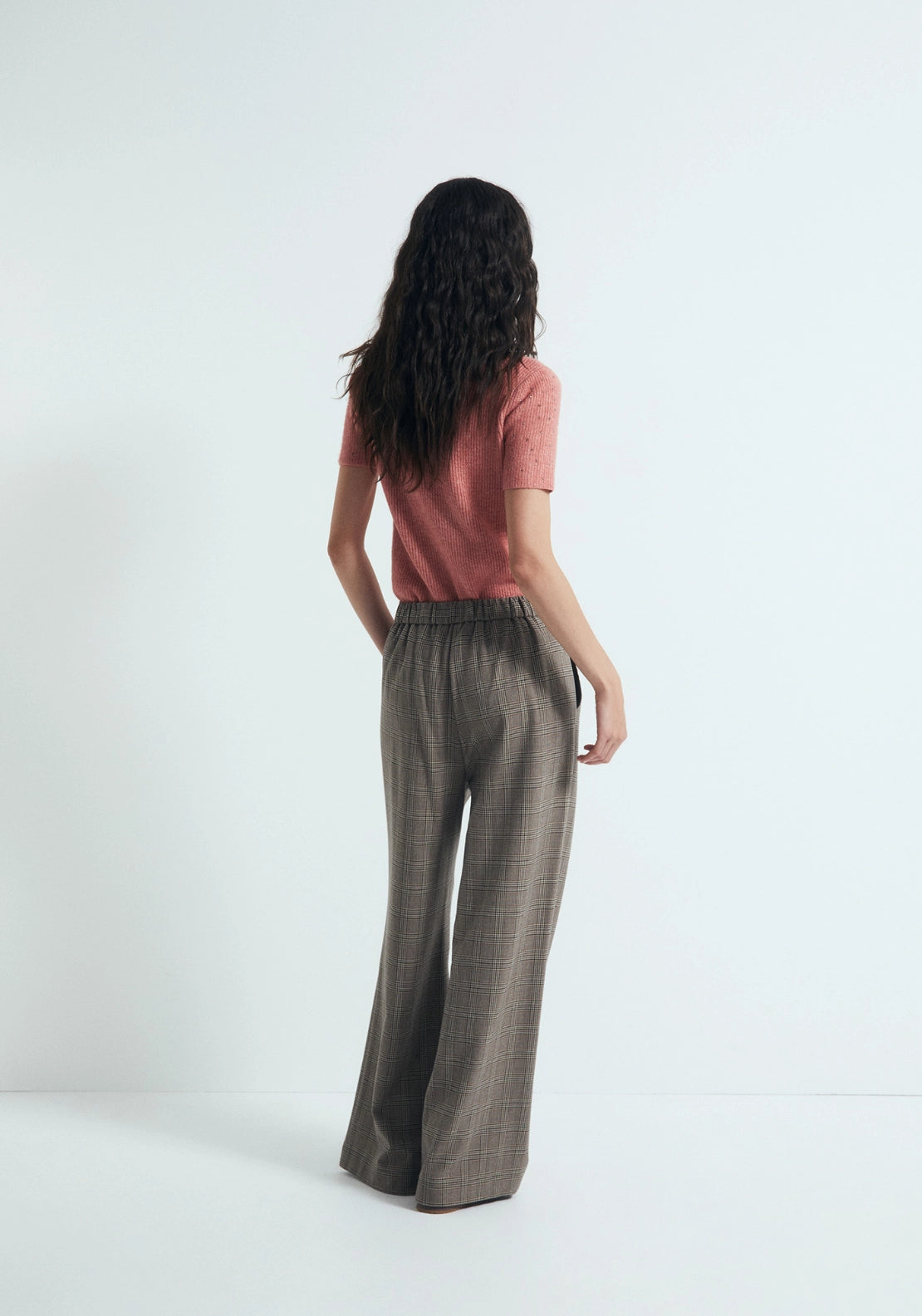 Pleated Elasticated Trousers - Orange
