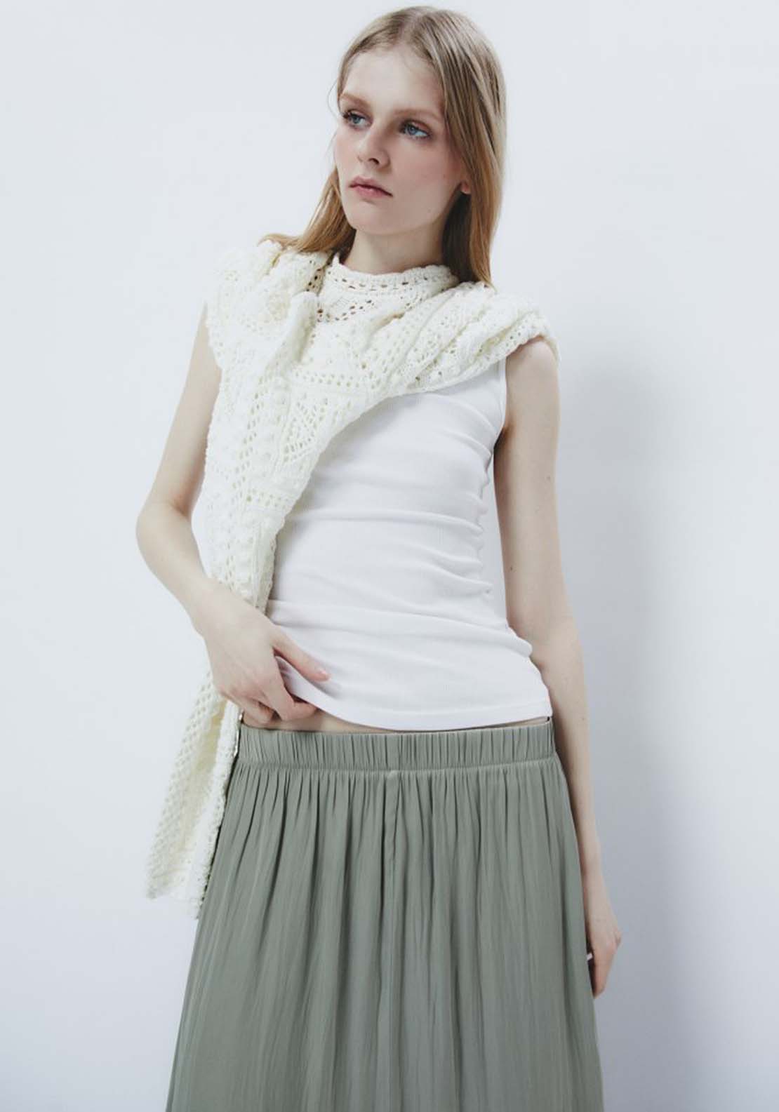 Sfera Wrinkled Midi Skirt 5 Shaws Department Stores