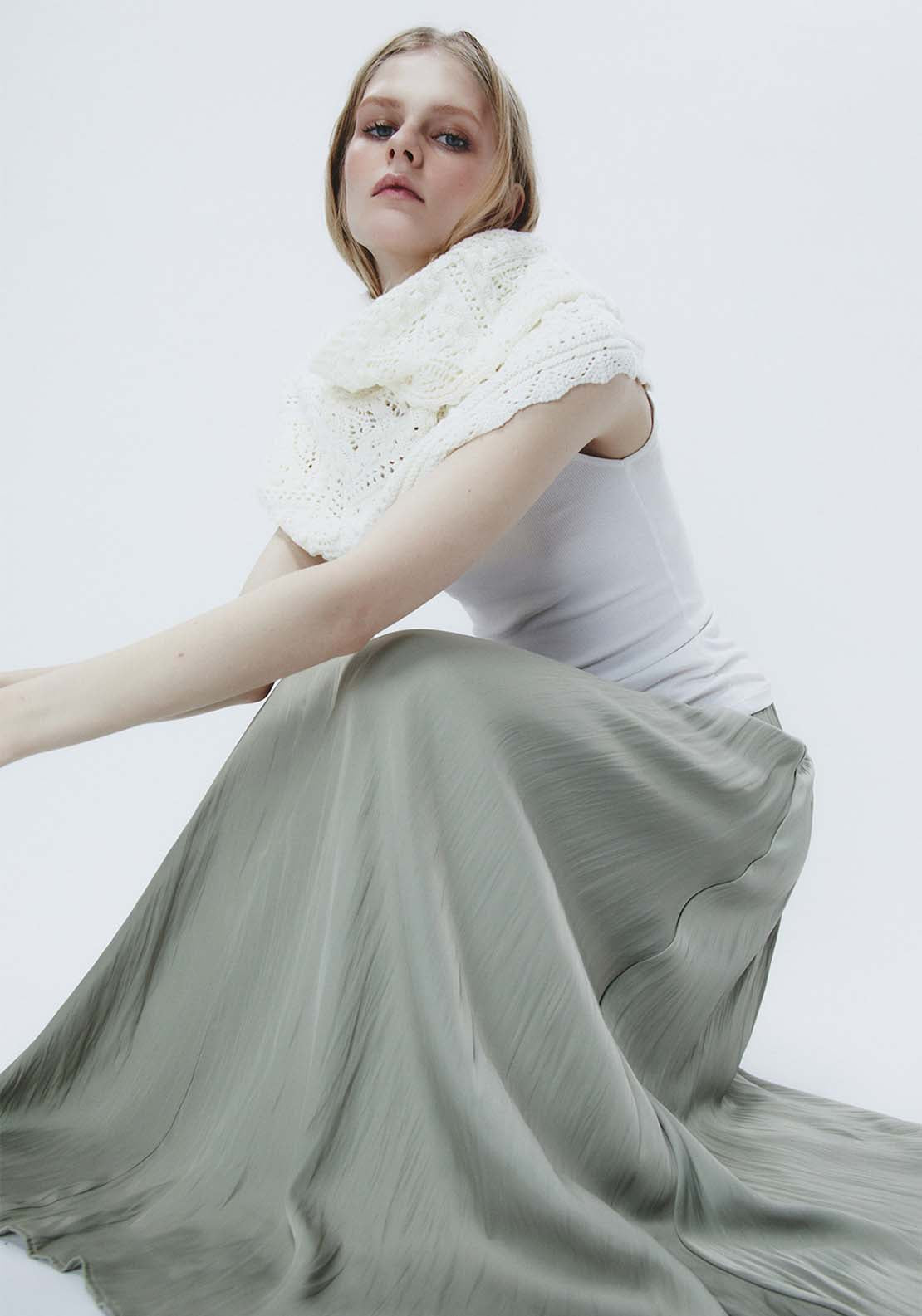 Sfera Wrinkled Midi Skirt 2 Shaws Department Stores